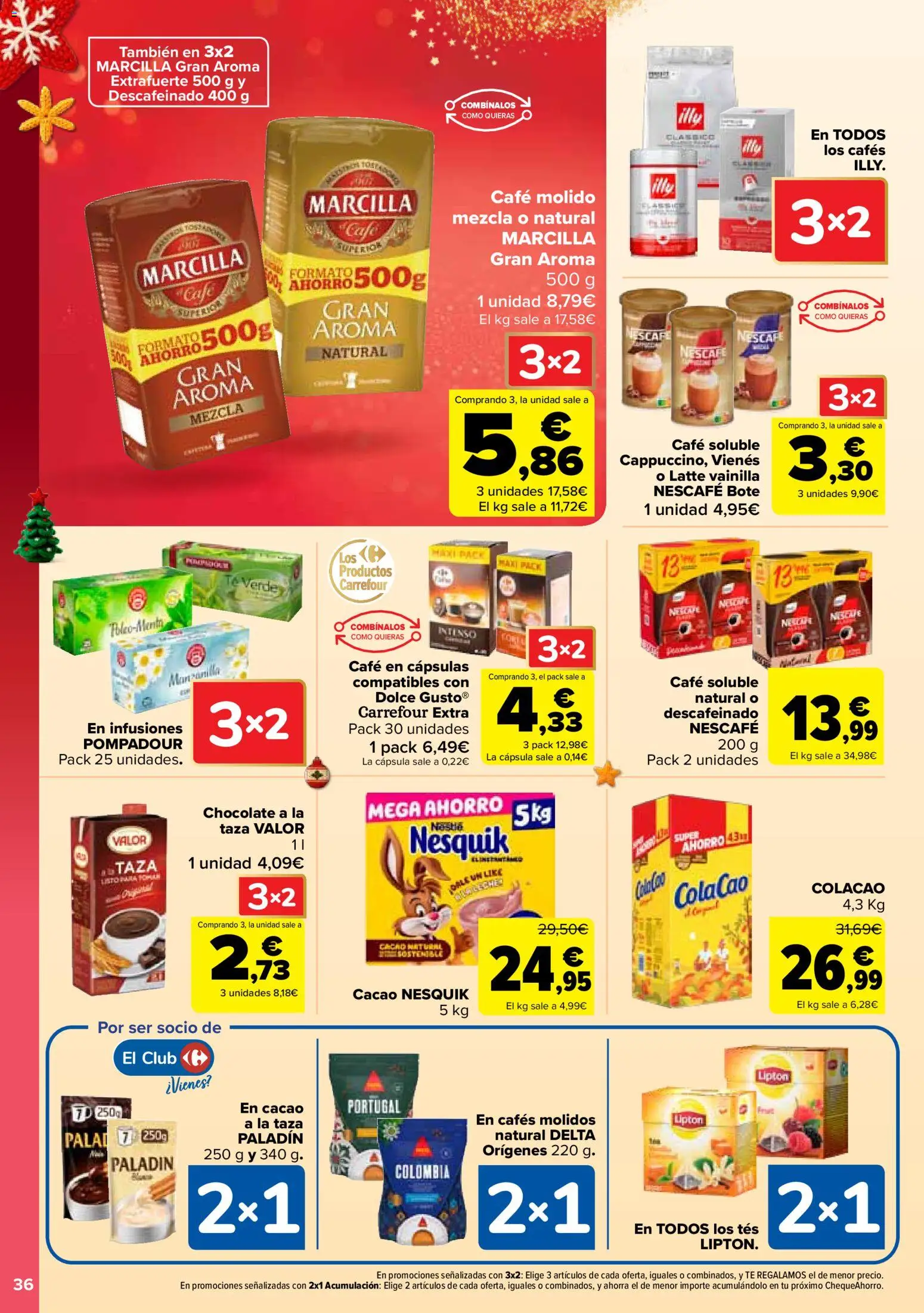 Carrefour folleto │ válido desde el 12.12.2025 | Página: 38 | Productos: Café, Té, Café en cápsulas, Μηχανή καφέ