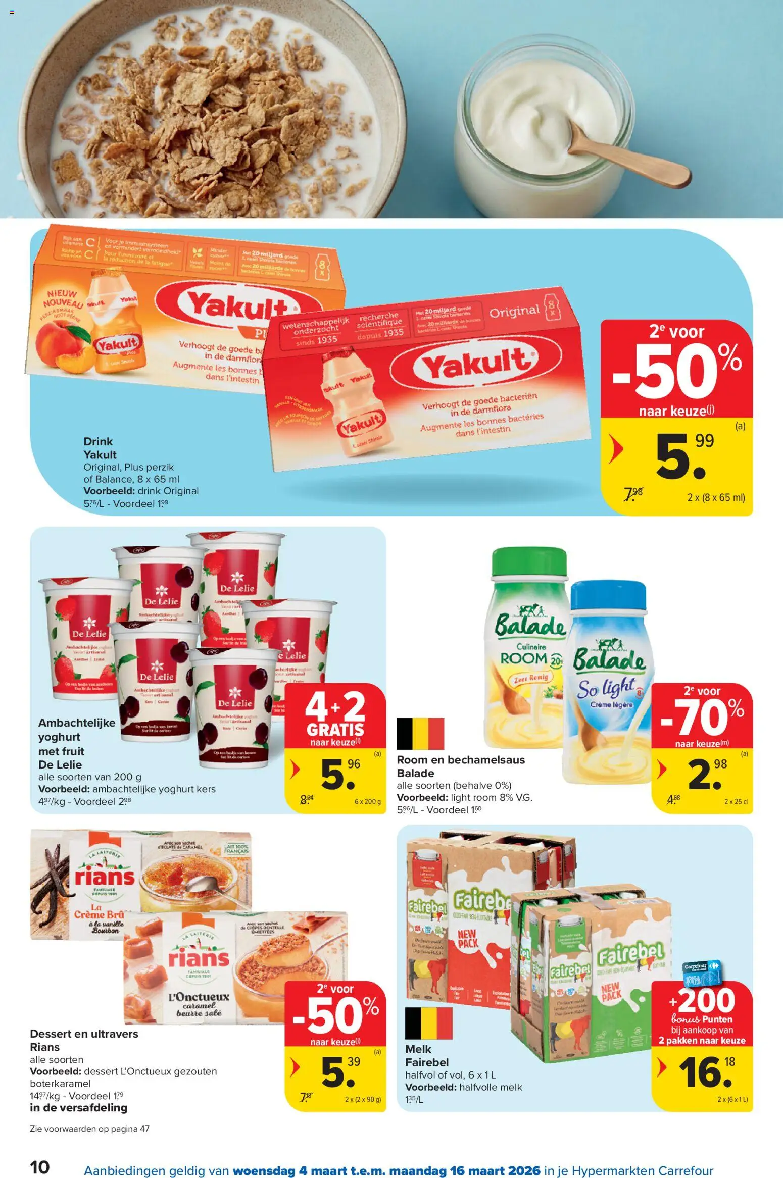 {H1} | Pagina: 10 | Producten: Halfvolle Melk, Rooibos tea, Fruit, Yoghurt