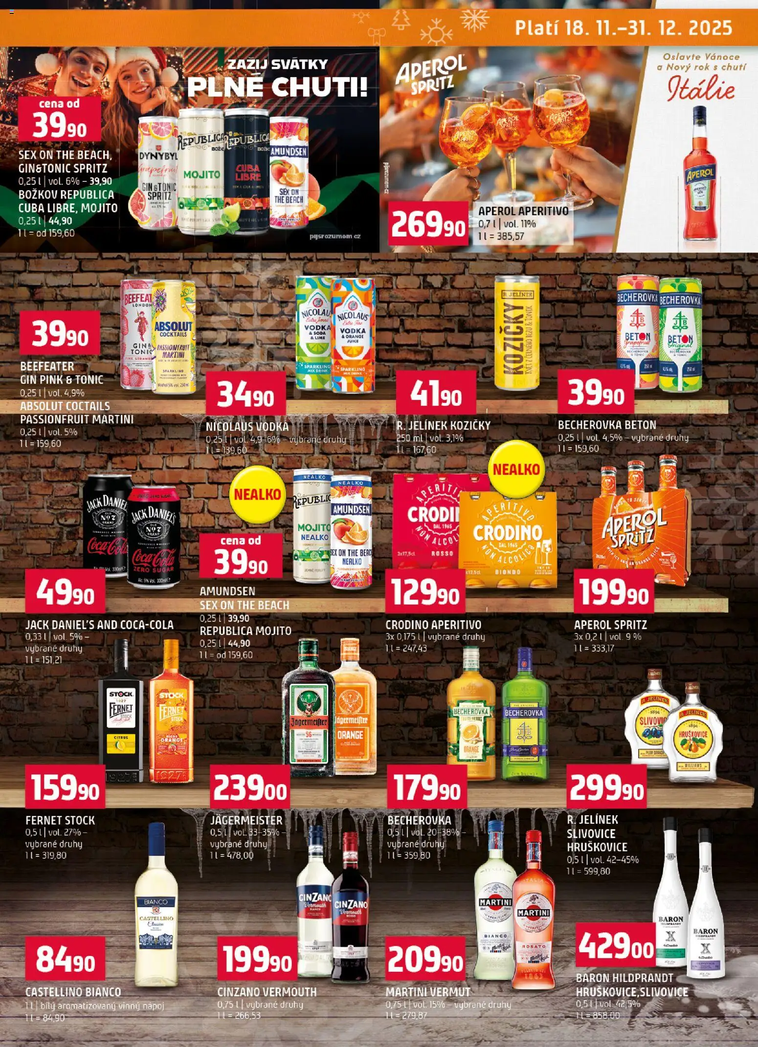 Terno leták - Vánoční speciál od 18.11.2025 | Strana: 15 | Produkty: Jägermeister, Martini, Republica, Slivovice