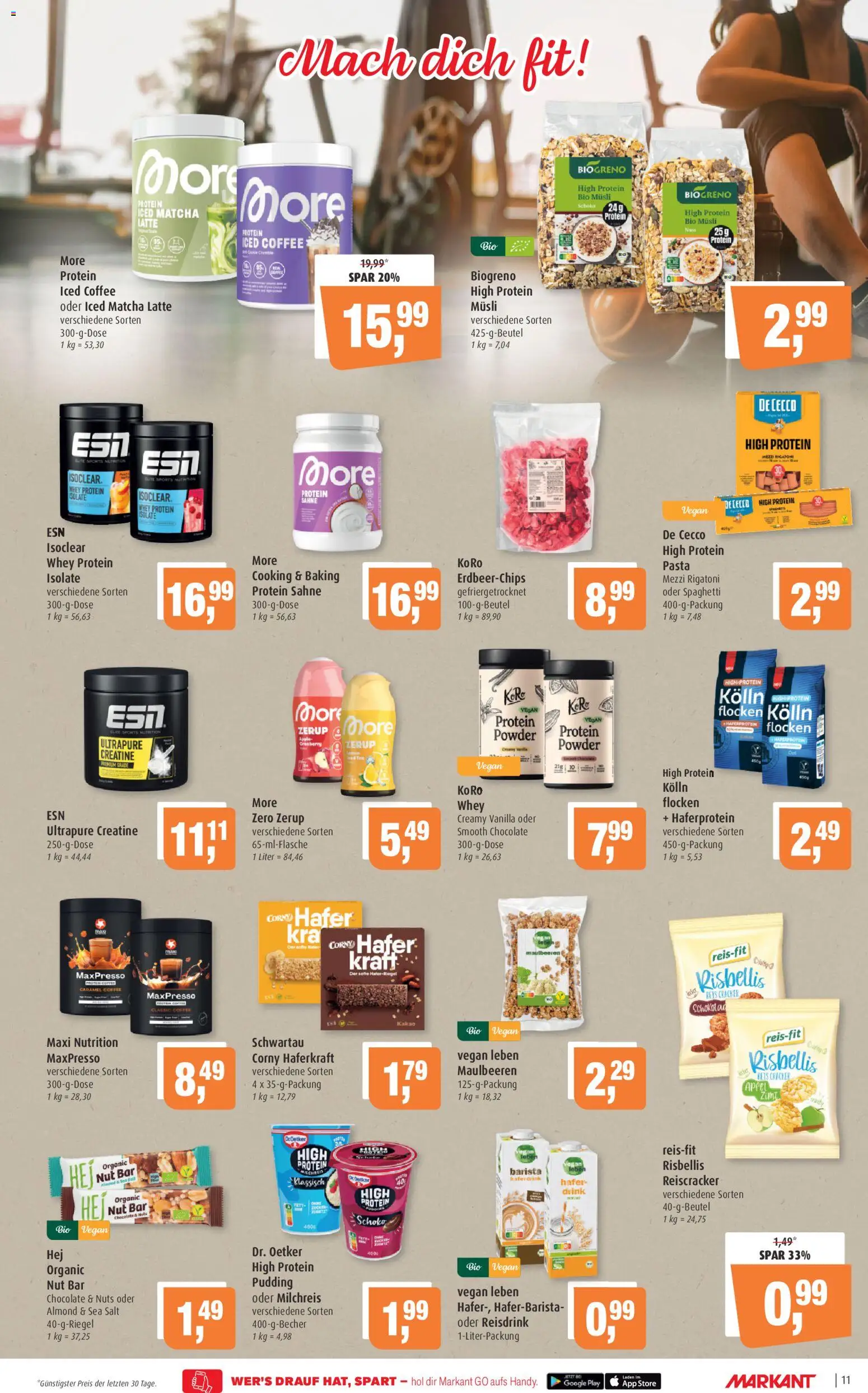 Markant Prospekt 	 – gültig ab 09.03.2026 | Seite: 11 | Produkte: Kolln, Pasta, Sahne, Flocken