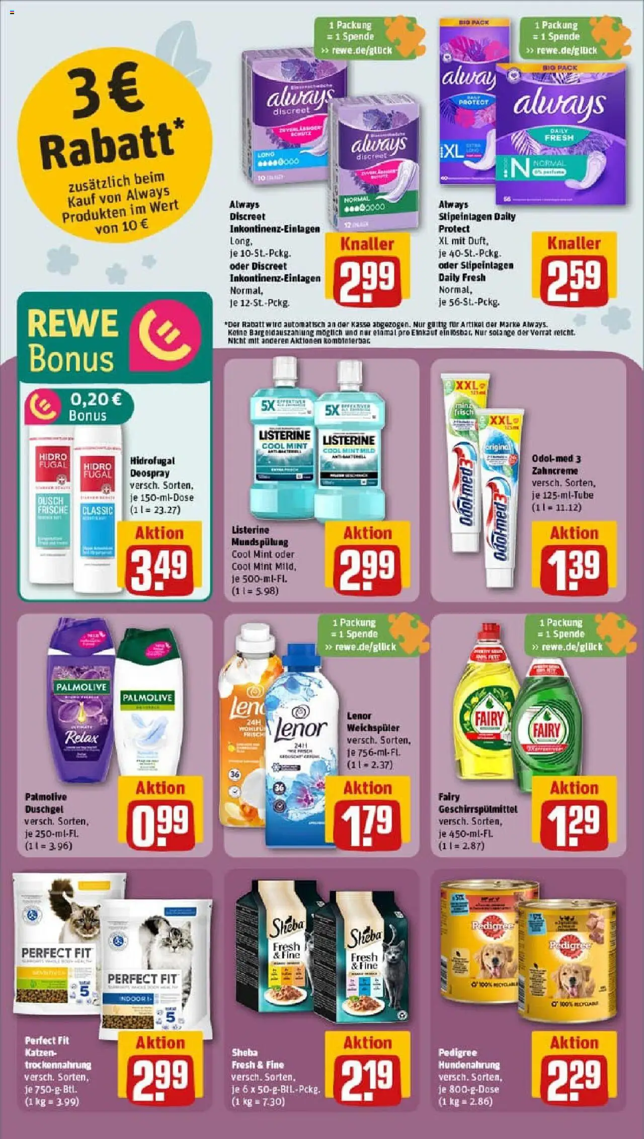 Rewe prospekt Frechen-Bachem	 - gültig ab dem 29.06.2025 | Seite: 26 | Produkte: Lenor, Sheba, Geschirrspülmittel, Listerine