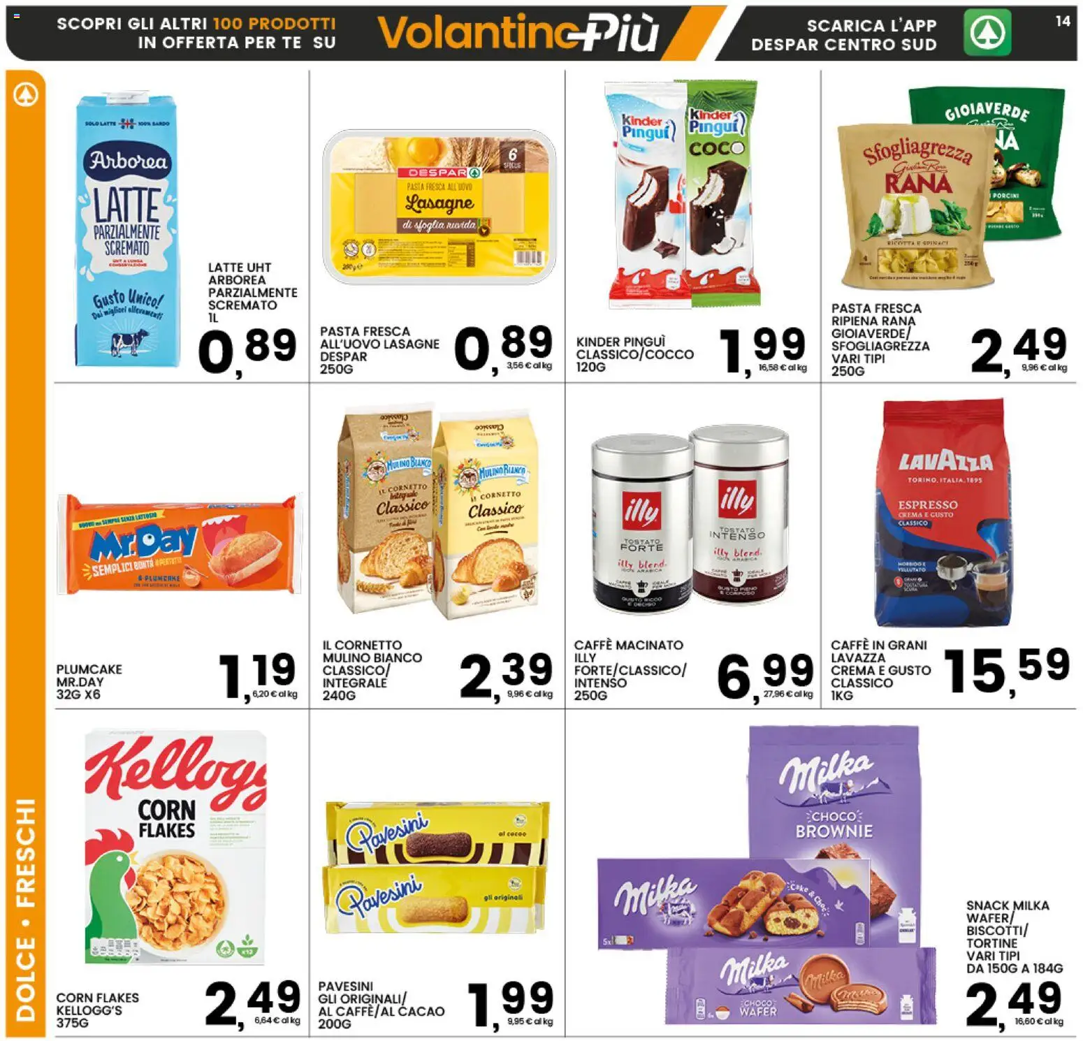 Volantino Interspar del 12.02.2026 | Pagina: 14 | Prodotti: Tè, Cornetto, Cacao, Lavazza