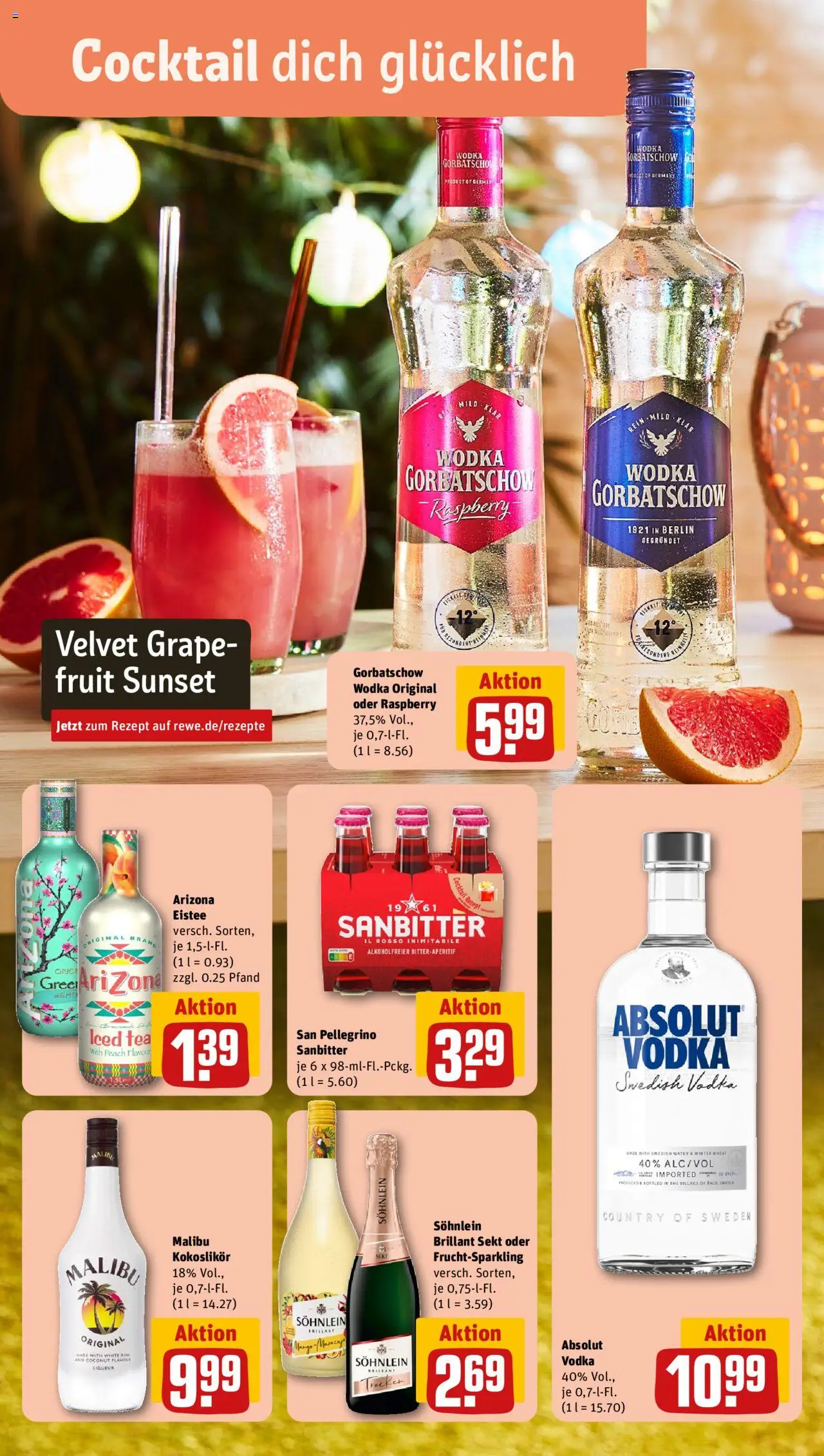 Rewe Prospekt 	 - gültig ab dem 28.07.2025 | Seite: 6 | Produkte: Sekt, Rum, Vodka, Wodka