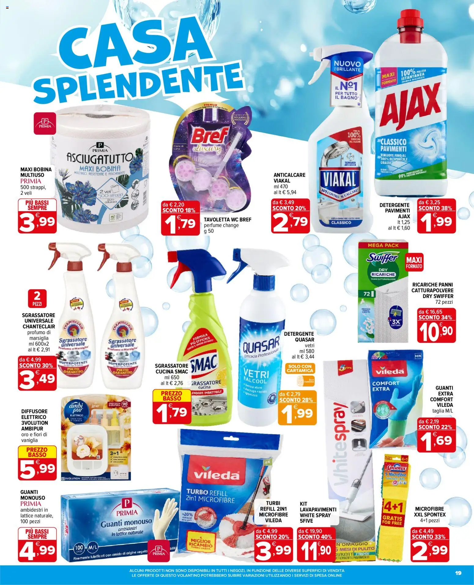 Volantino Iperal del 22.04.2026 | Pagina: 19 | Prodotti: Anticalcare, Sgrassatore, WC, Fragranza