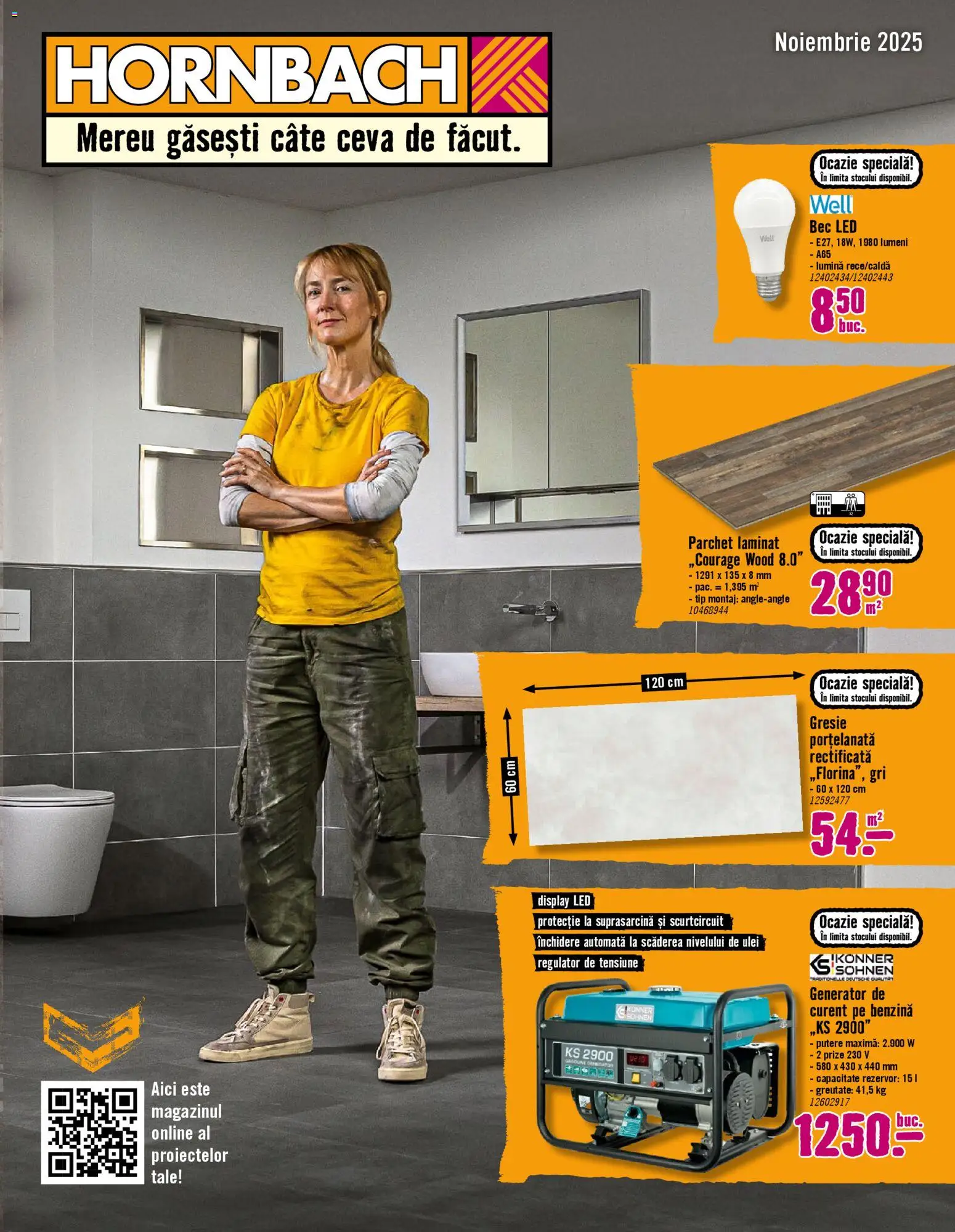 Noul catalog Hornbach – valabil de la 03.11.2025 | Pagină: 1 | Produse: Tavuk suyu, Bec, Parchet, Babak