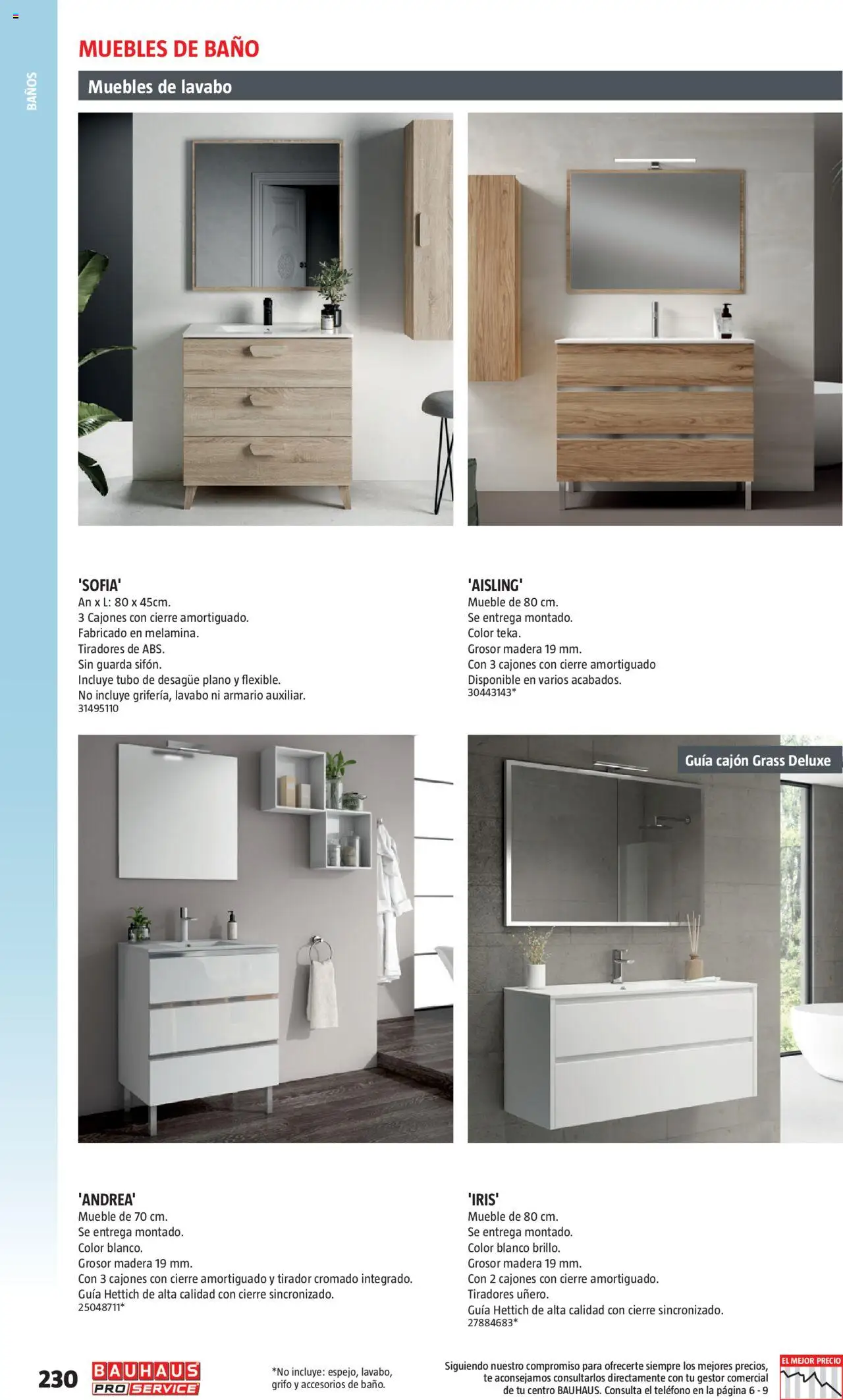 Bauhaus - ProService  │ válido desde el 24.02.2025 | Página: 230 | Productos: Té, Armario, Lavabo, Baño