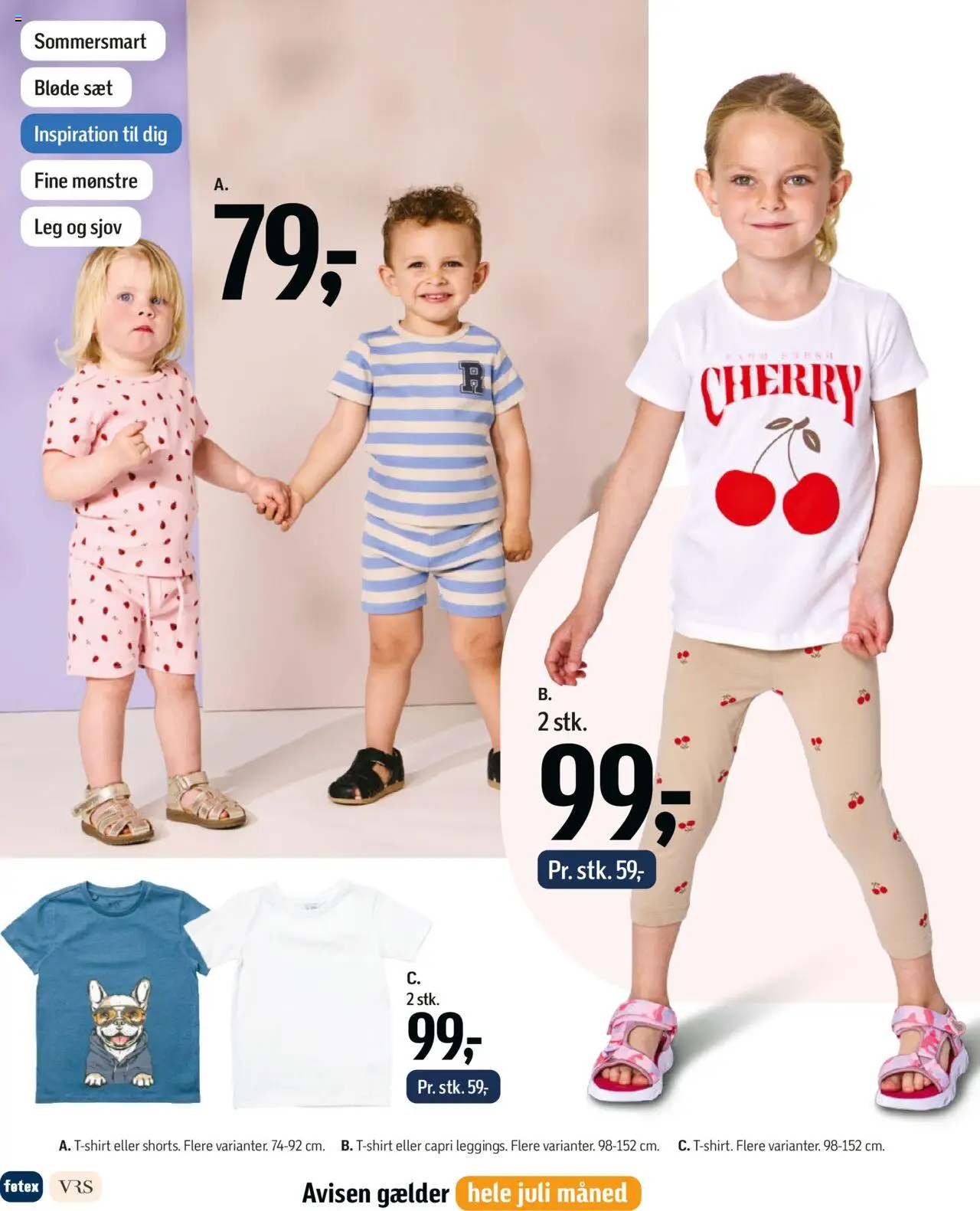 Føtex Tilbudsavis gyldig fra 27.06.2025 | Side: 50 | Produkter: T-shirt, Shorts, Leggings, Cherry