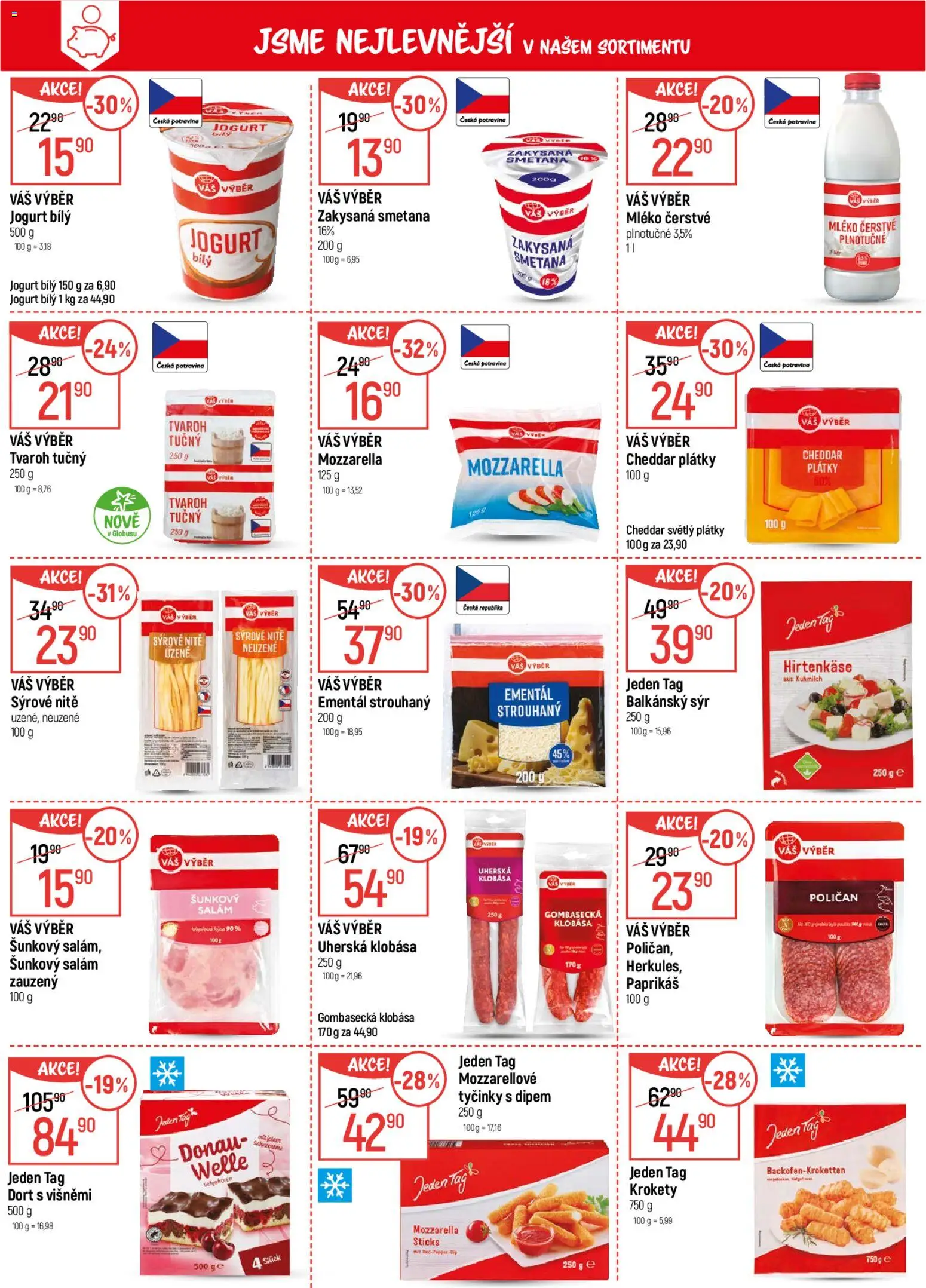 Globus leták od 04.03.2026 | Strana: 3 | Produkty: Šunkový salám, Vepřová Kýta, Kýta, Cheddar