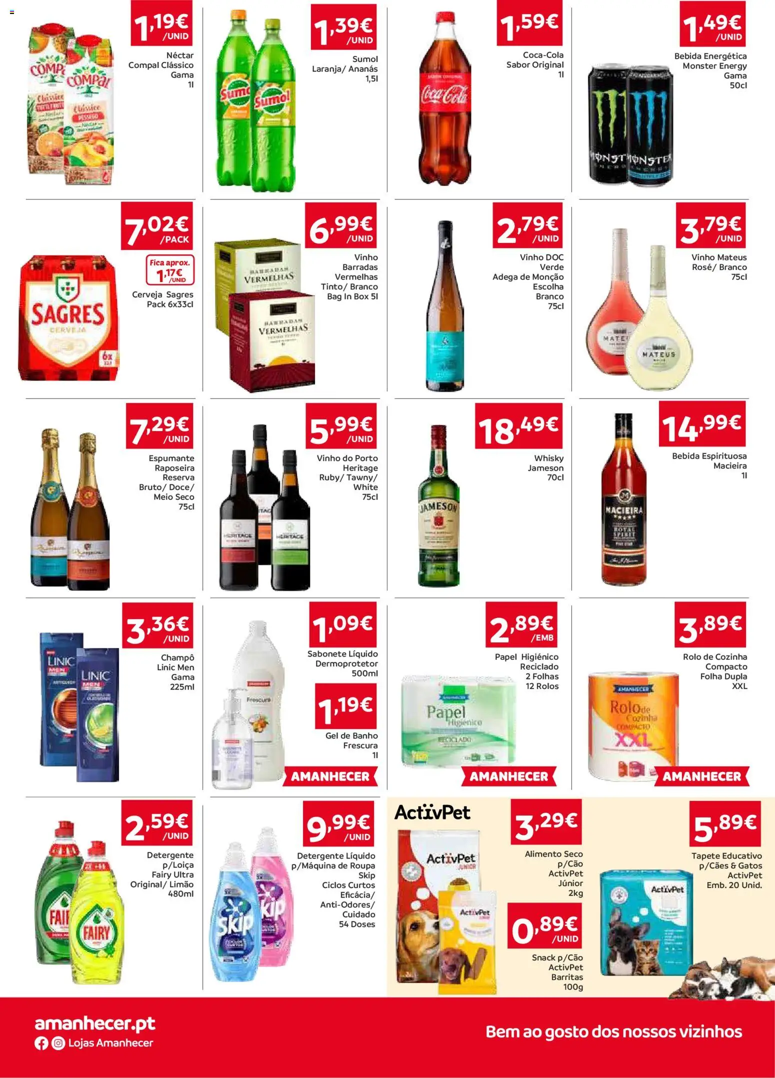 Amanhecer Folheto Madeira │ válido de 06.11.2025 | Página: 4 | Produtos: Papel higiénico, Gel de banho, Tapete, Cerveja