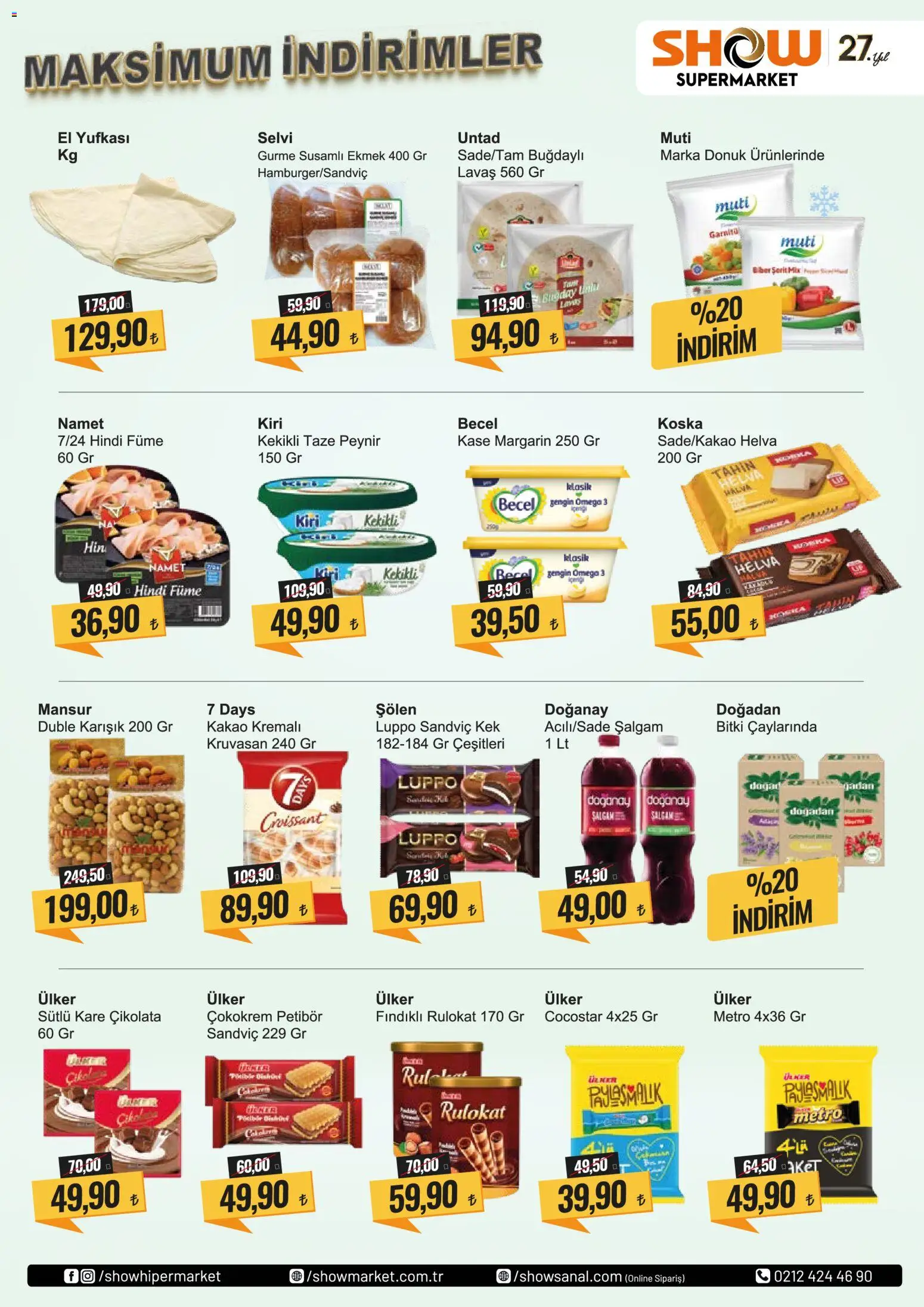 Show Market Katalog - 03.04.2026 tarihinden itibaren geçerlidir | Sayfa: 4 | Ürünler: Kaşe, Peynir, Ekmek, Çikolata