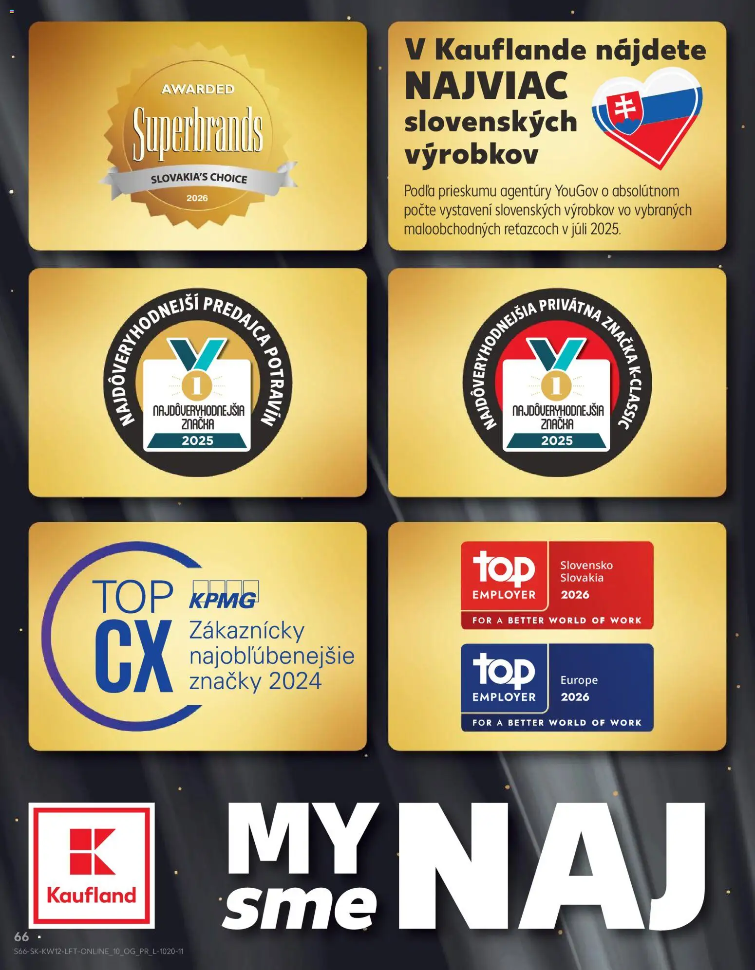 Kaufland SK akciós ujság - amely érvényes a következő dátumtól: 19.03.2026 | Oldal: 66