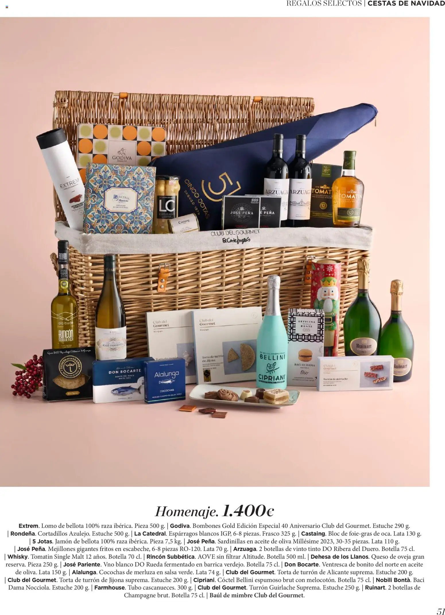 El Corte Inglés ofertas │ válido desde el 19.11.2025 | Página: 51 | Productos: Queso de oveja, Sardinillas, Queso, Jamón