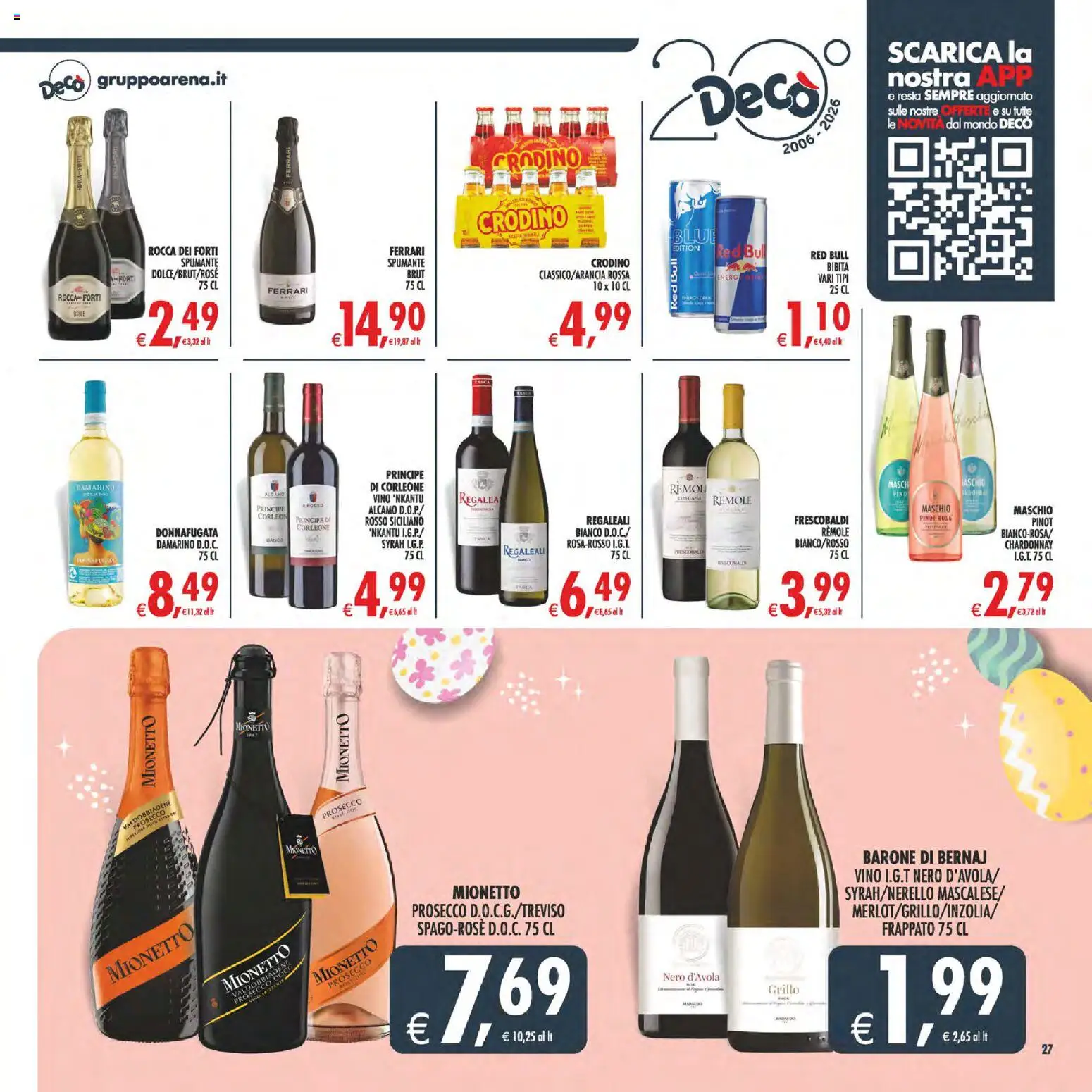Volantino Decò del 27.03.2026 | Pagina: 30 | Prodotti: Prosecco, Spumante, Bibita, Red Bull