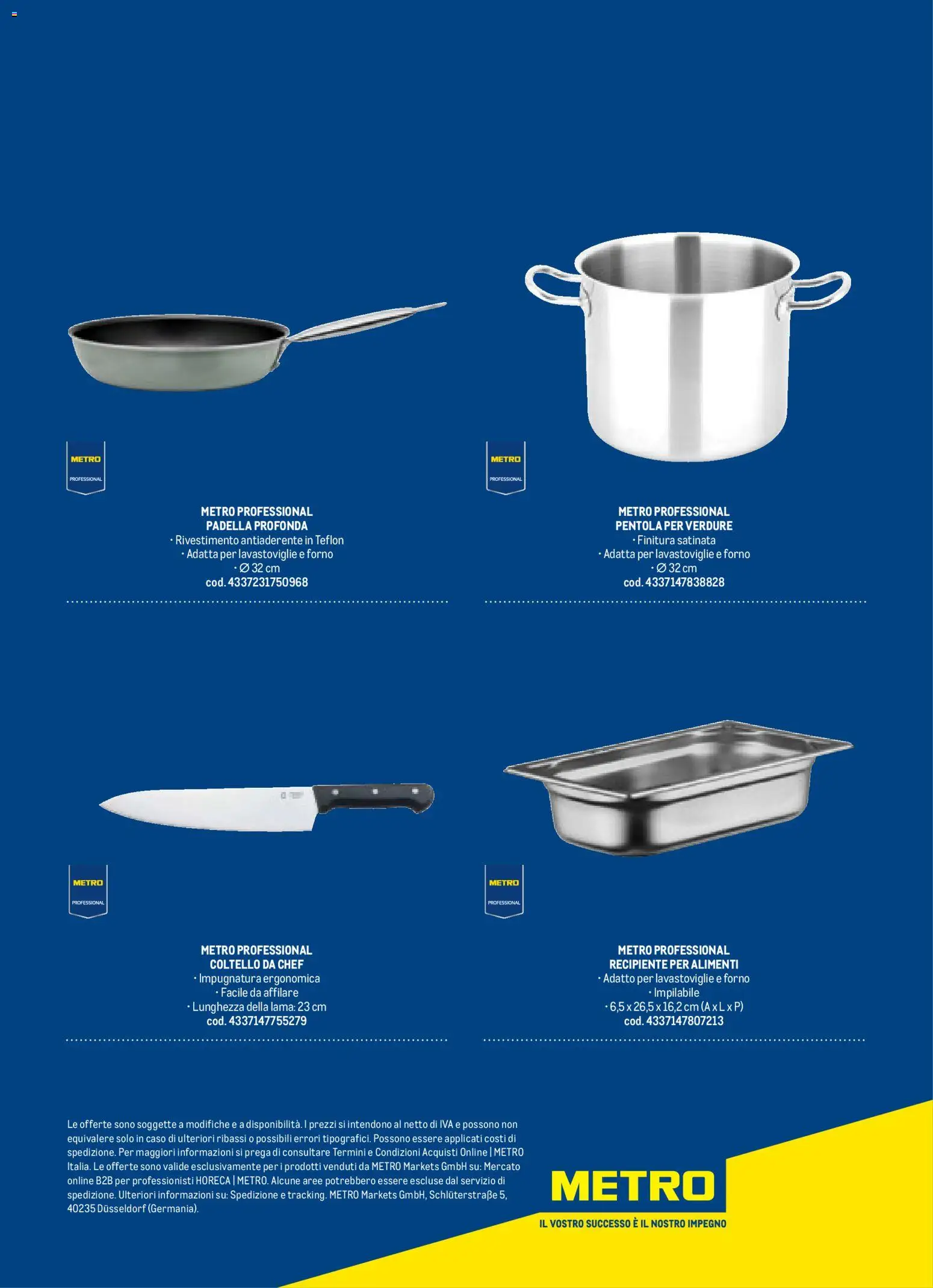 Volantino Metro del 17.10.2025 | Pagina: 99 | Prodotti: Verdure, Lavastoviglie, Padella, Forno