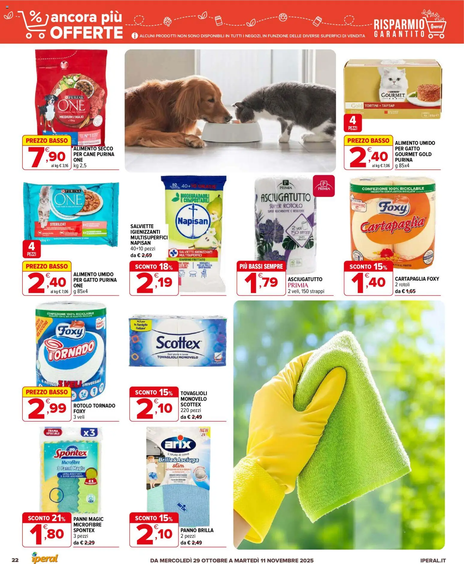 Volantino Iperal del 29.10.2025 | Pagina: 22 | Prodotti: Salviette igienizzanti, The, Asciugatutto