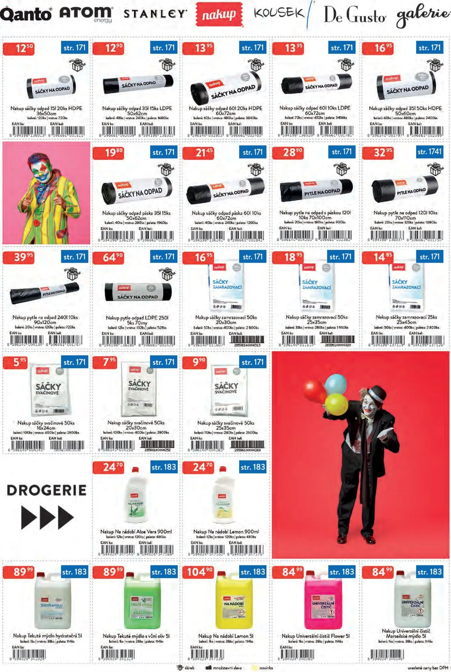 Astur & Qanto leták - Velkoobchod 04/2026 od 01.04.2026 | Strana: 10 | Produkty: Nádobí, Svačinové sáčky, Univerzální čistič, Pytle na odpad