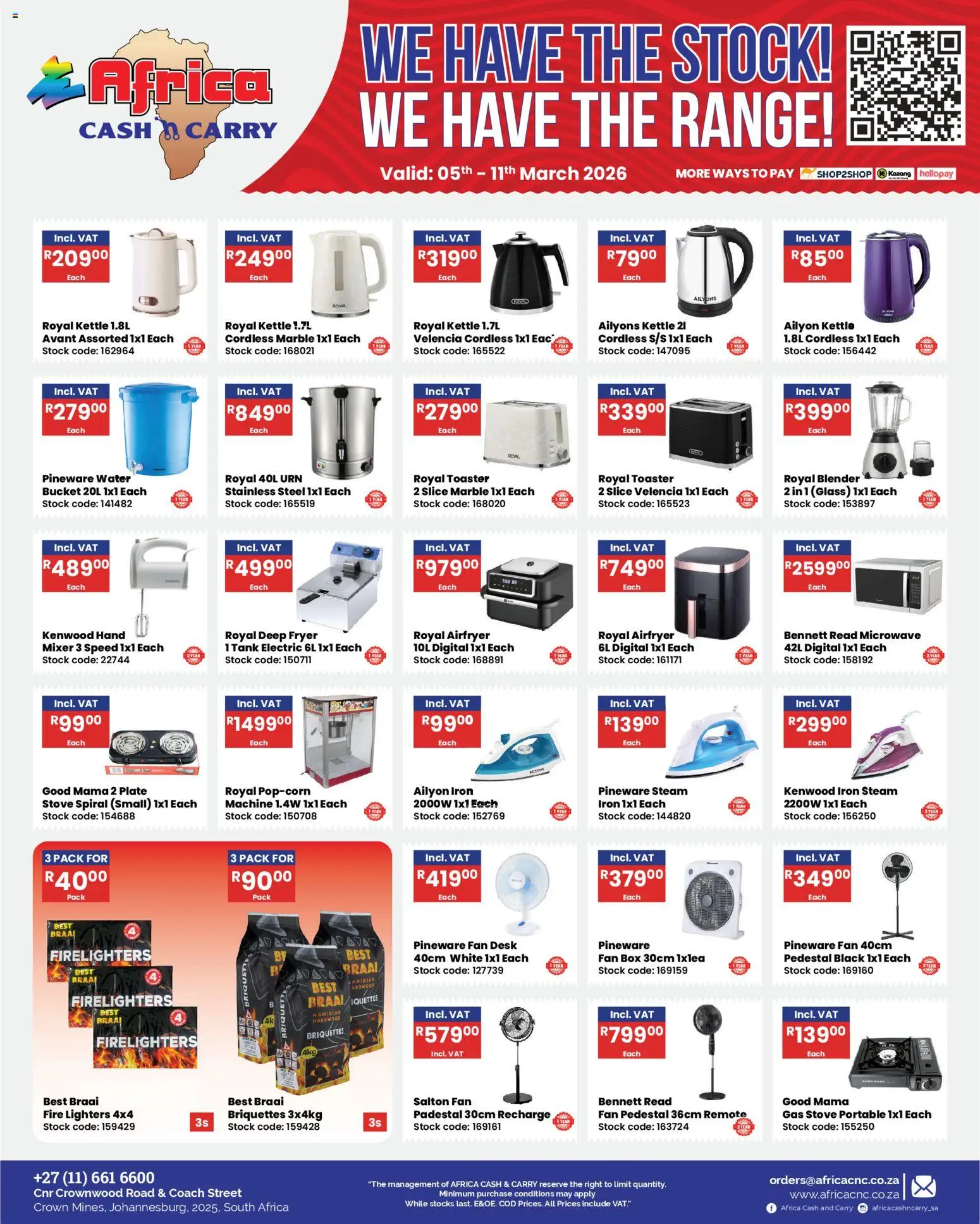 New Africa Cash & Carry catalogue – valid from 05.03.2026 | Page: 22 | Products: Tank, Box, Popcorn, Stock