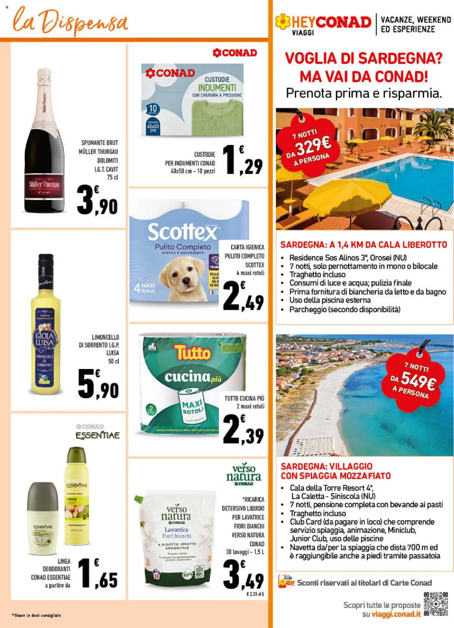 Volantino Conad del 08.04.2026 | Pagina: 13 | Prodotti: Carta igienica, Piscina, Lavatrice, Limoncello