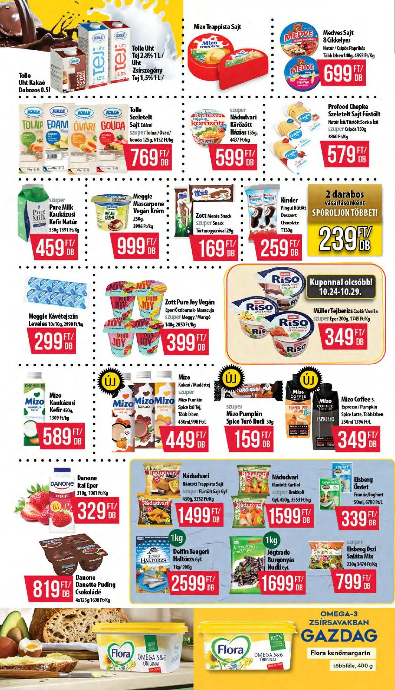 COOP akciós ujság - amely érvényes a következő dátumtól: 16.10.2025 | Oldal: 4 | Termékek: Sonka, Mascarpone, Vegán, Saláta