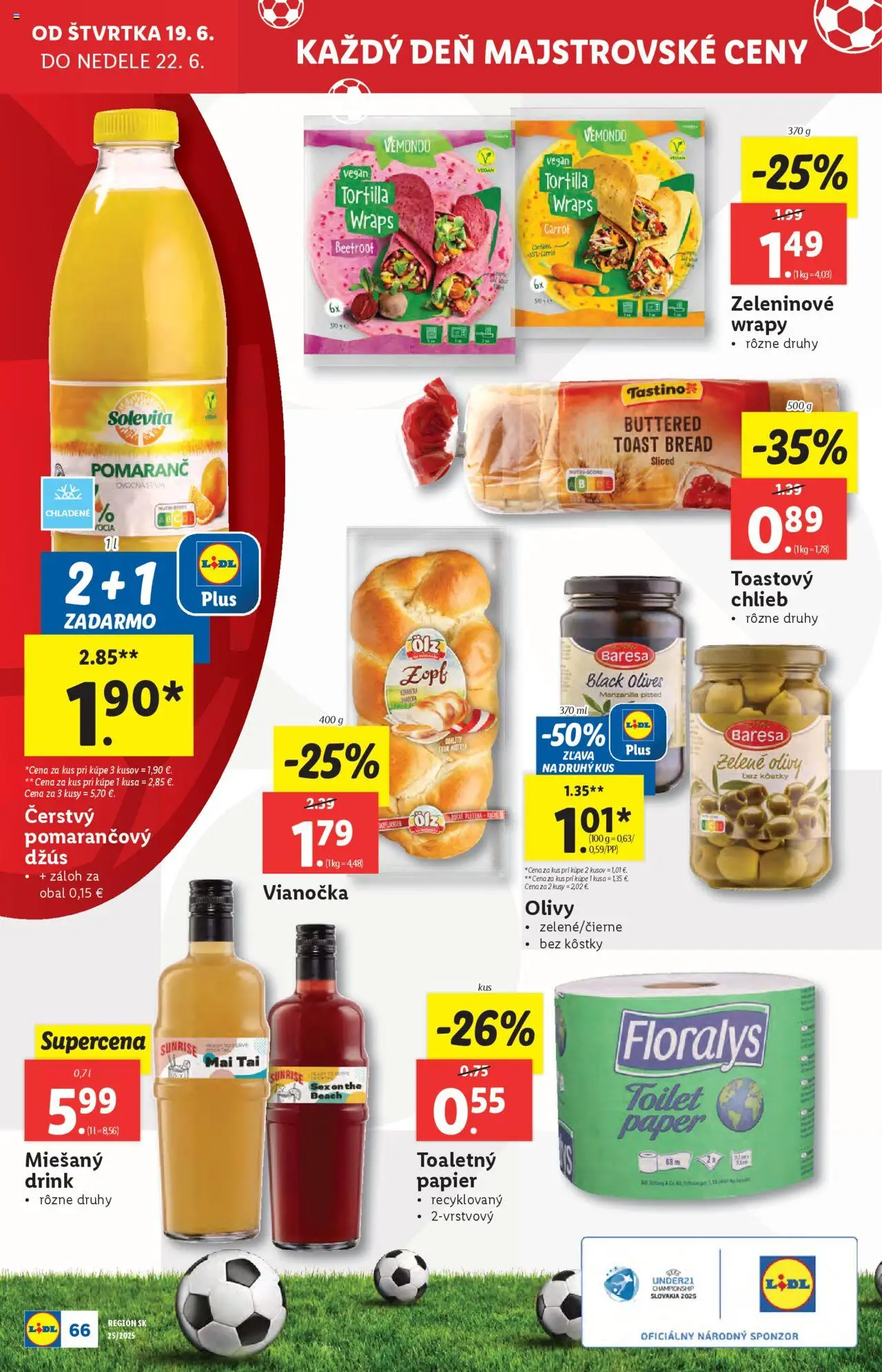 Lidl leták │ platný od 16.06.2025 | Strana: 88 | Produkty: Džús, Tortilla, Vianočka, Toaletný papier