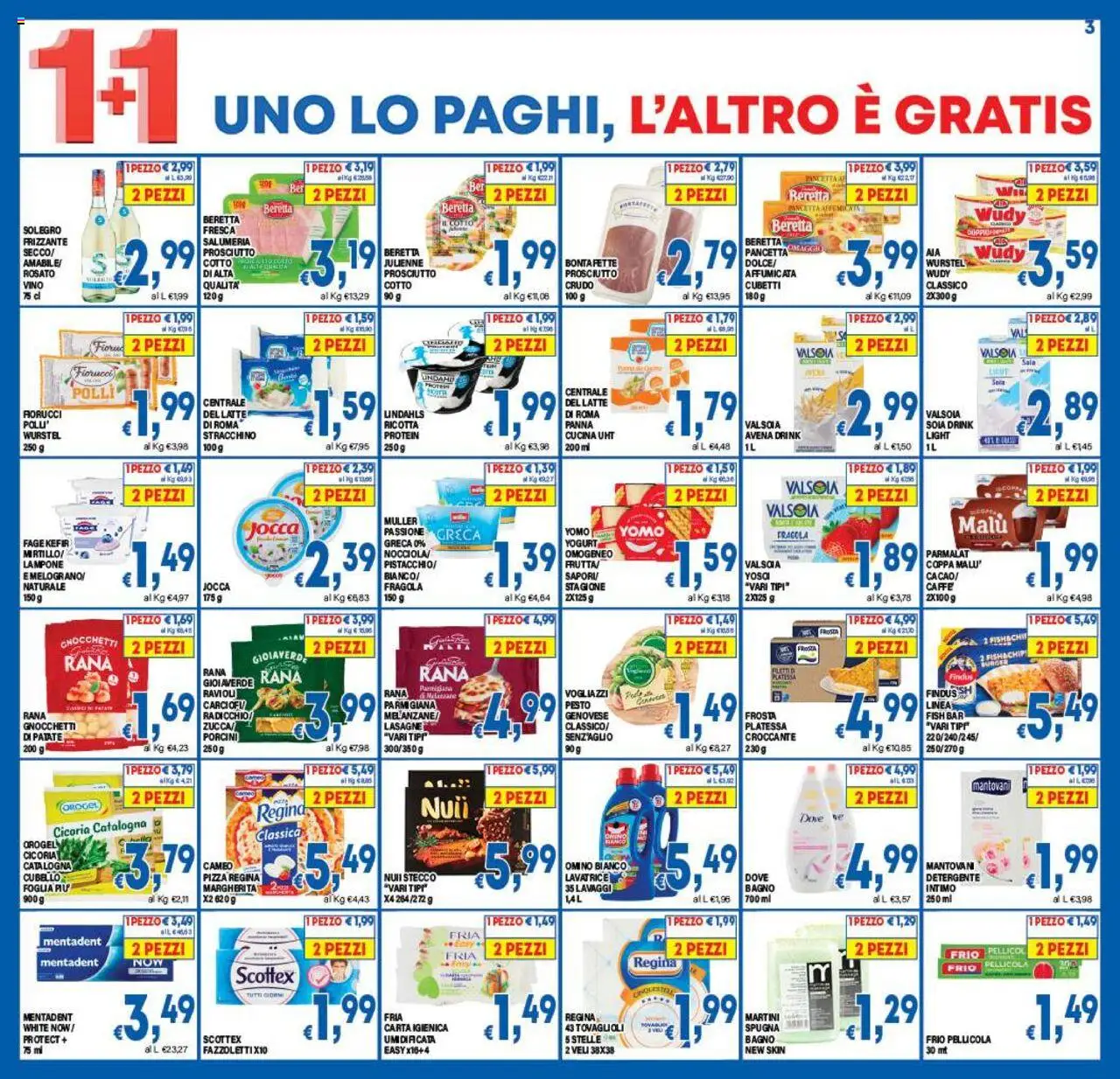 Volantino DEM del 13.06.2025 | Pagina: 3 | Prodotti: Detergente, Patate, Latte, Bagno