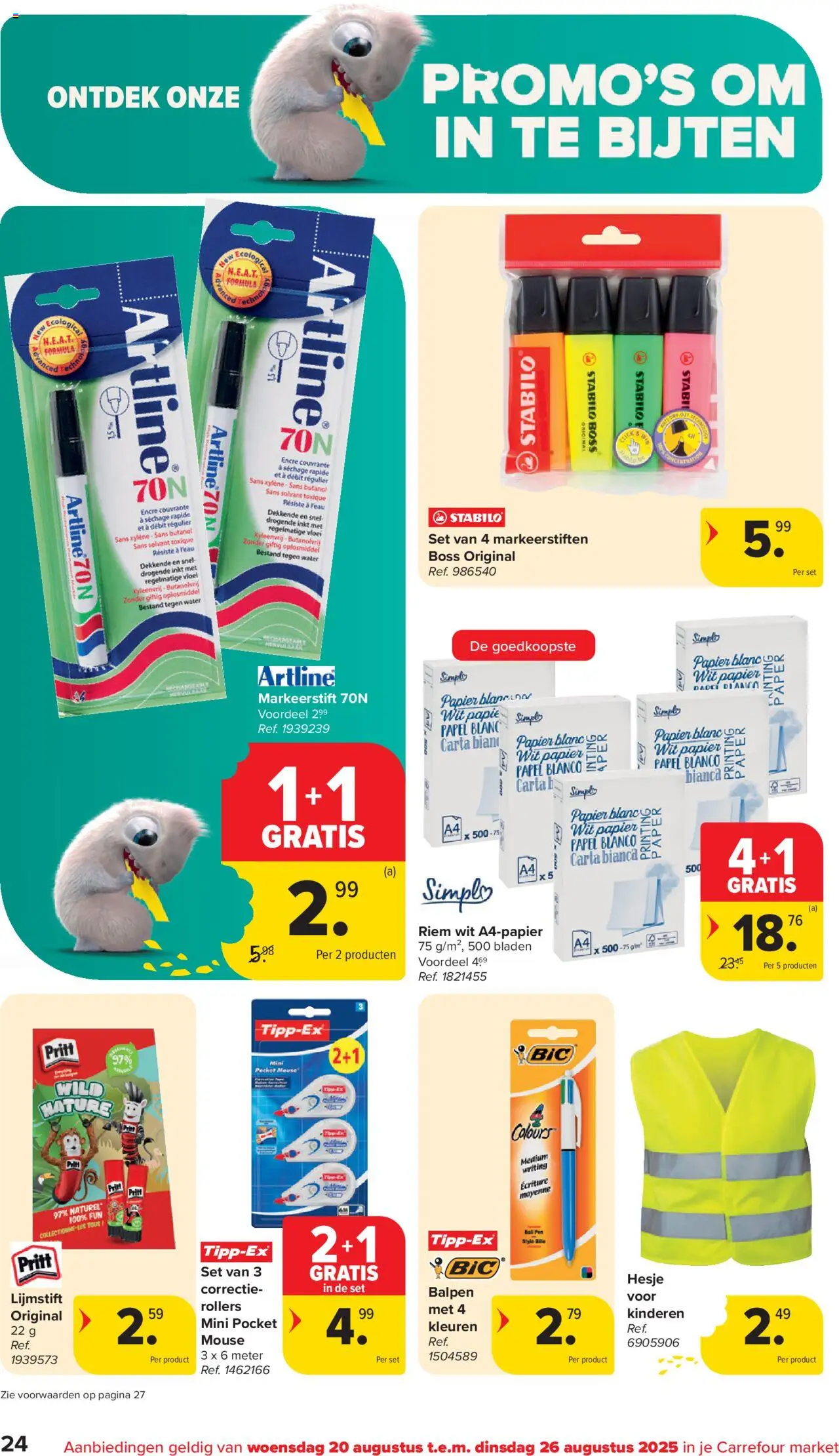  | Pagina: 24 | Producten: Riem, Markeerstiften, Papier, Markeerstift