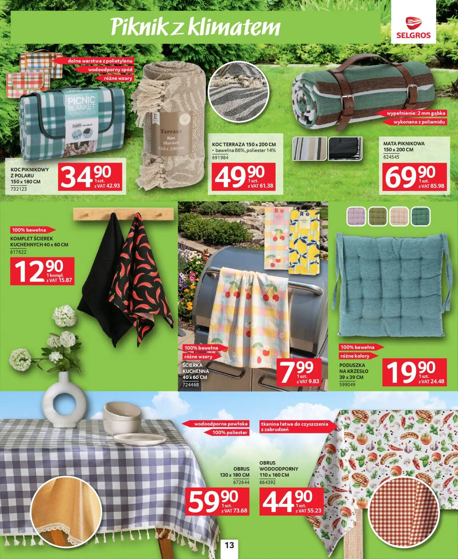 Selgros cash&carry gazetka - Grillowanie od 23.04.2026 | Strona: 25 | Produkty: Poduszka, Koc, Krzesło, Gąbka