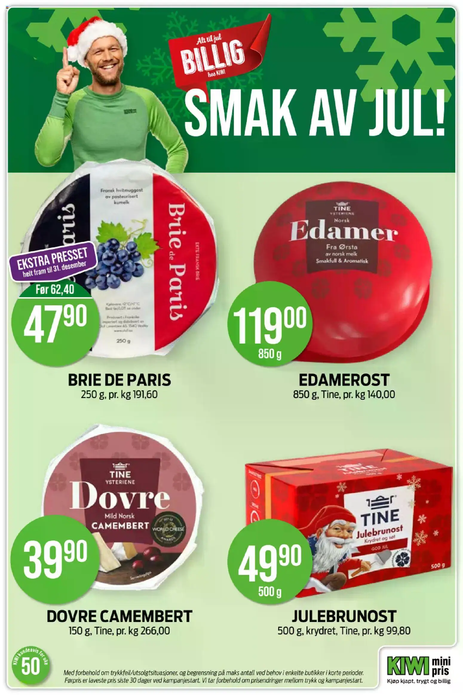 {H1} | Side: 9 | Produkter: Melk, Kiwi, Scanner, Brie