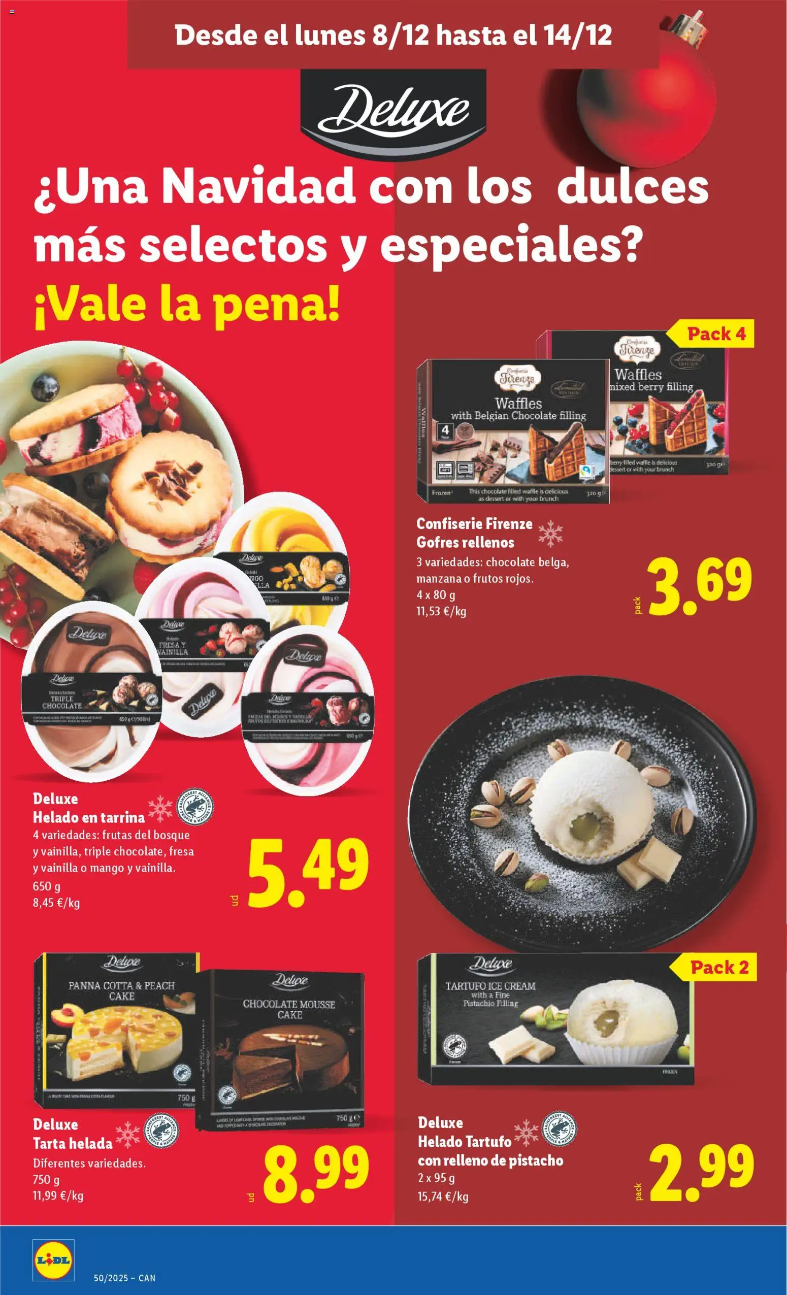 Lidl - Canarias │ válido desde el 08.12.2025 | Página: 22 | Productos: Mousse, Chocolate, Manzana, Helado