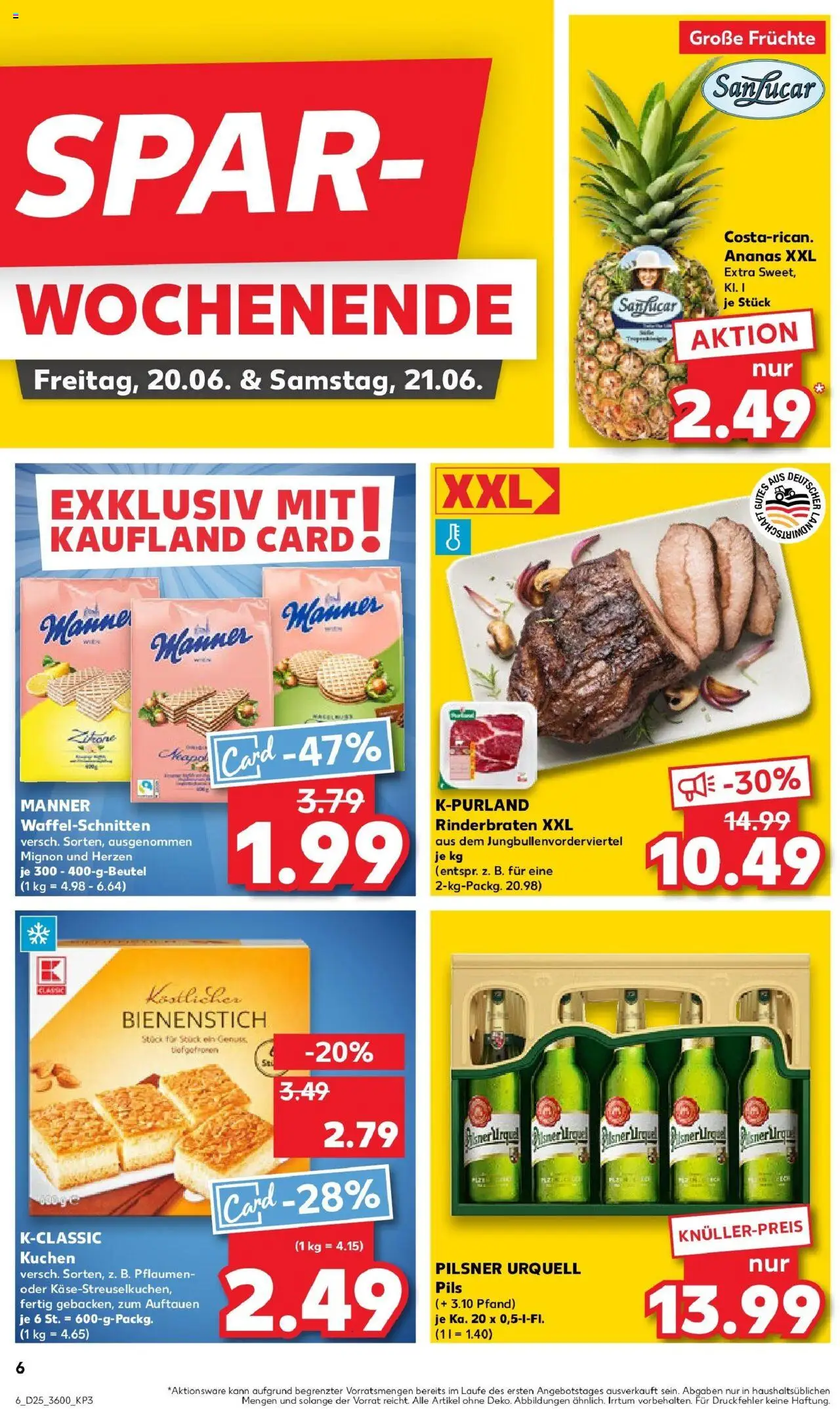 Kaufland prospekt Bautzen	 - gültig ab dem 22.06.2025 | Seite: 19 | Produkte: Rinderbraten, Pflaumen, Pils, Ananas