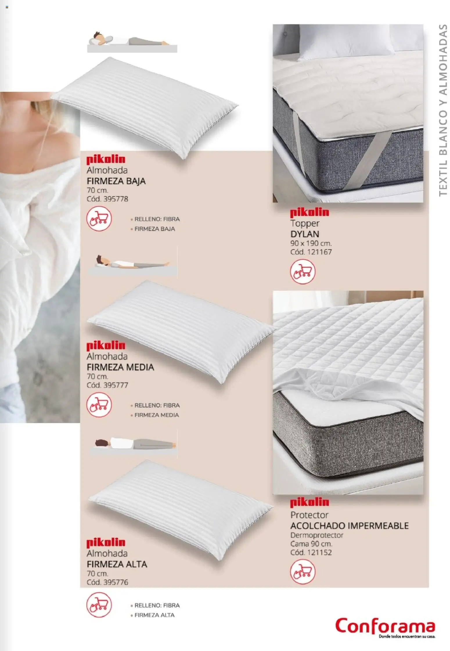 Conforama - Guía de textil 2026 │ válido desde el 05.02.2026 | Página: 5 | Productos: Cama, Almohada