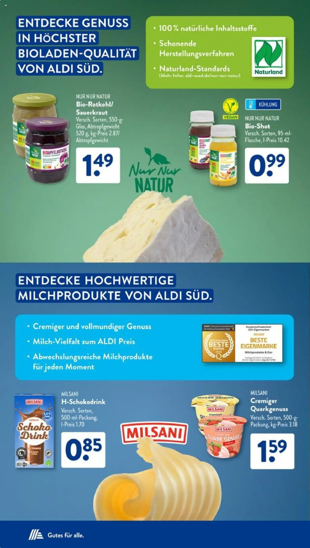 Aldi Süd Eigenmarken – gültig ab 06.10.2025 | Seite: 4 | Produkte: Quark, Eier