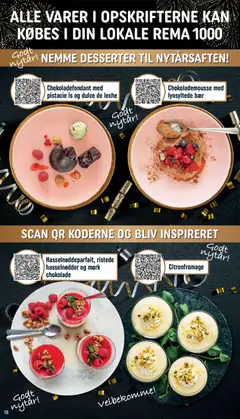 Hasselnøddeparfait, ristede hasselnødder og mørk chokolade, Dessert with hazelnut parfait, roasted hazelnuts and dark chocolate. gyldig fra 27.12.2025 | Side: 18