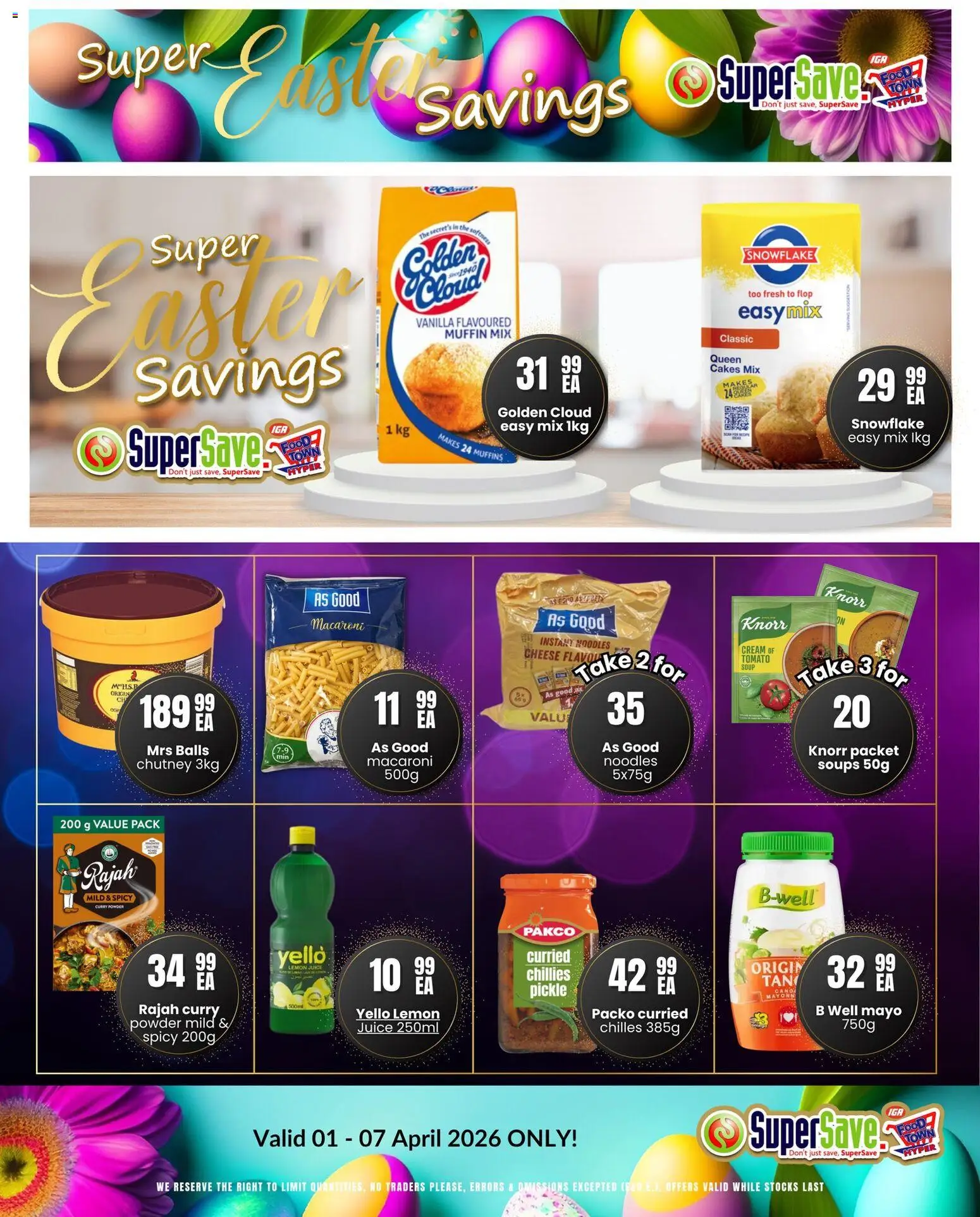 New Super Save catalogue – valid from 01.04.2026 | Page: 27 | Products: Muffins, Powder, Noodles, Curry powder
