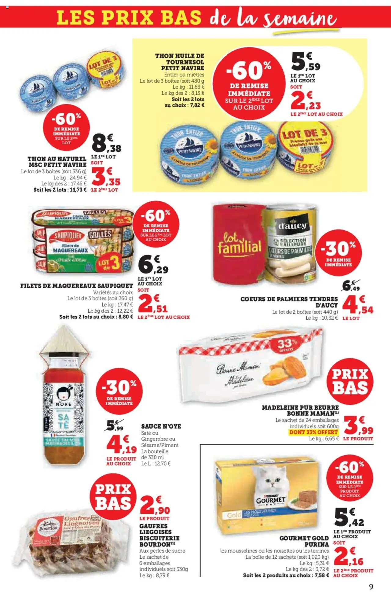  | Page: 9 | Produits: Sucre, Thon, Gingembre, Beurre