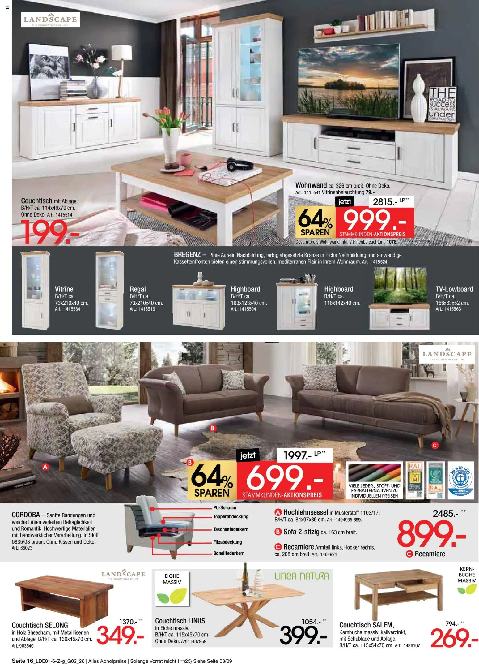 Zurbrüggen Große Marken-Sensation – gültig ab 31.01.2026 | Seite: 16 | Produkte: Hocker, Wohnwand, HIghboard, Regal