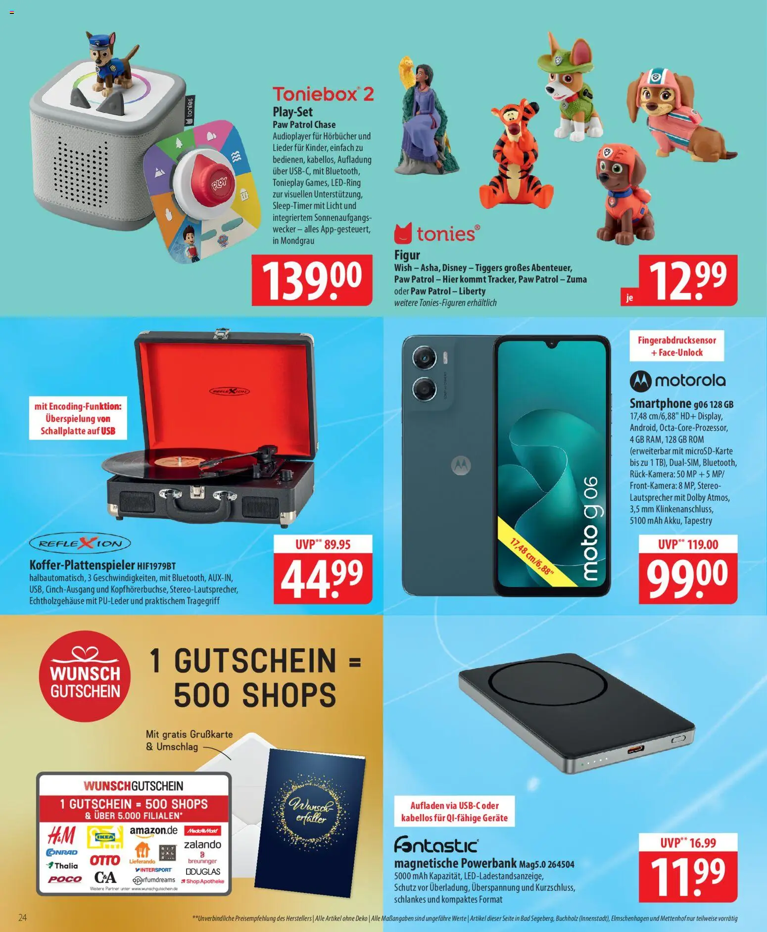 Famila Prospekt 	 – gültig ab 01.12.2025 | Seite: 24 | Produkte: Lautsprecher, Bad, Powerbank, Wecker