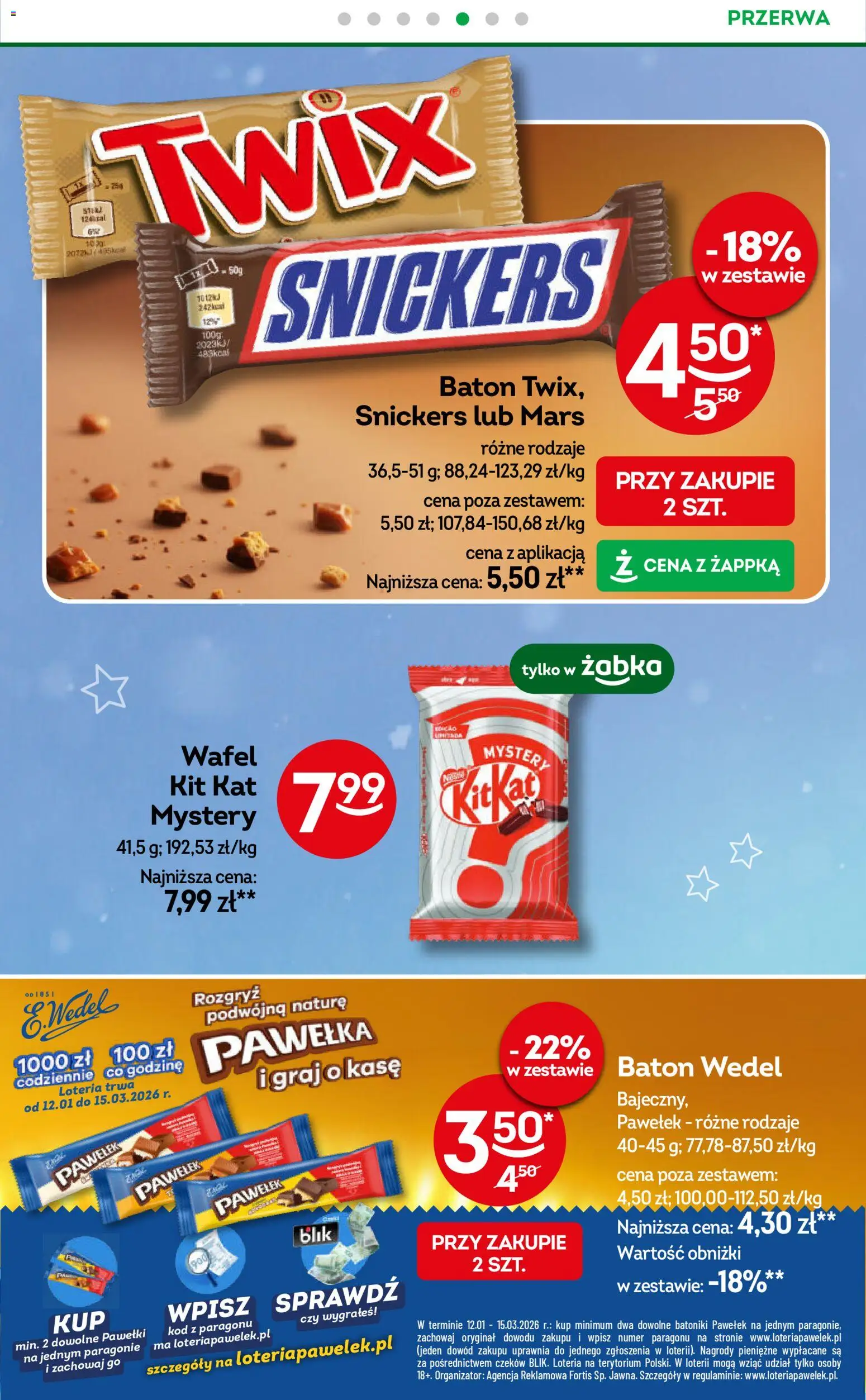 Żabka Gazetka od 25.02.2026 | Strona: 60 | Produkty: Wafle, Wafle ryżowe, Ser, Owoce