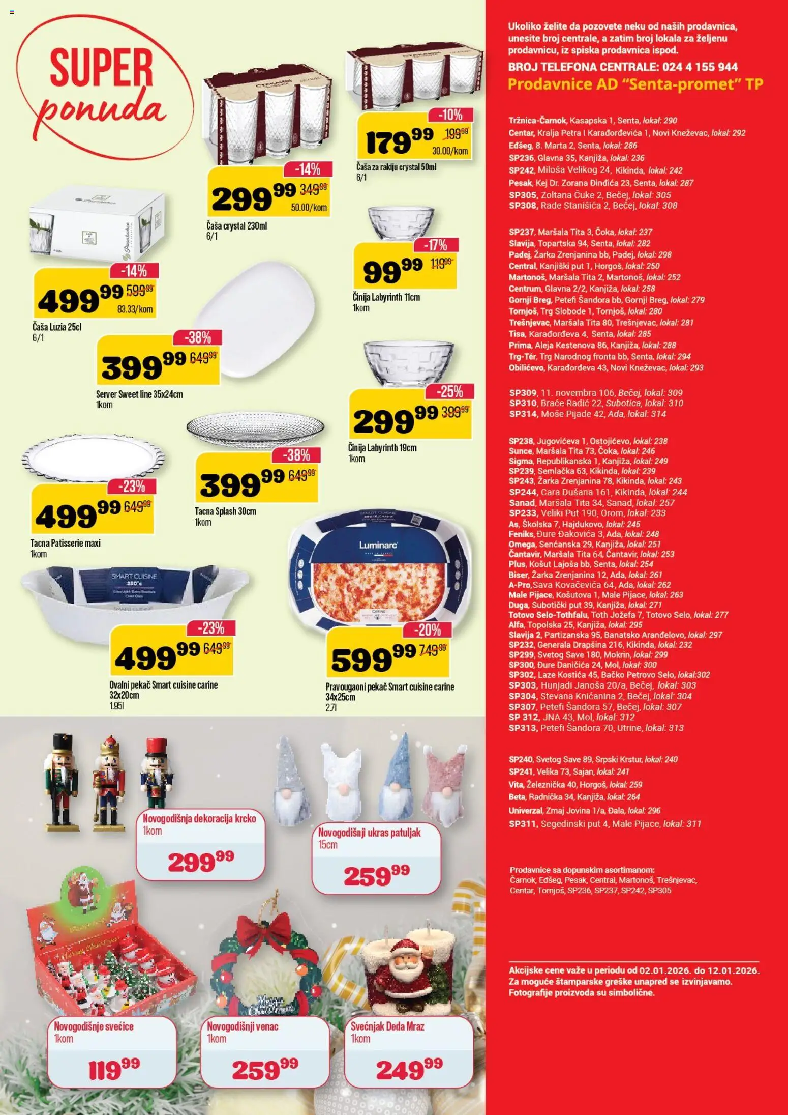 Senta Promet katalog - važi od 02.01.2026 | Strana: 2 | Proizvode: Pekač