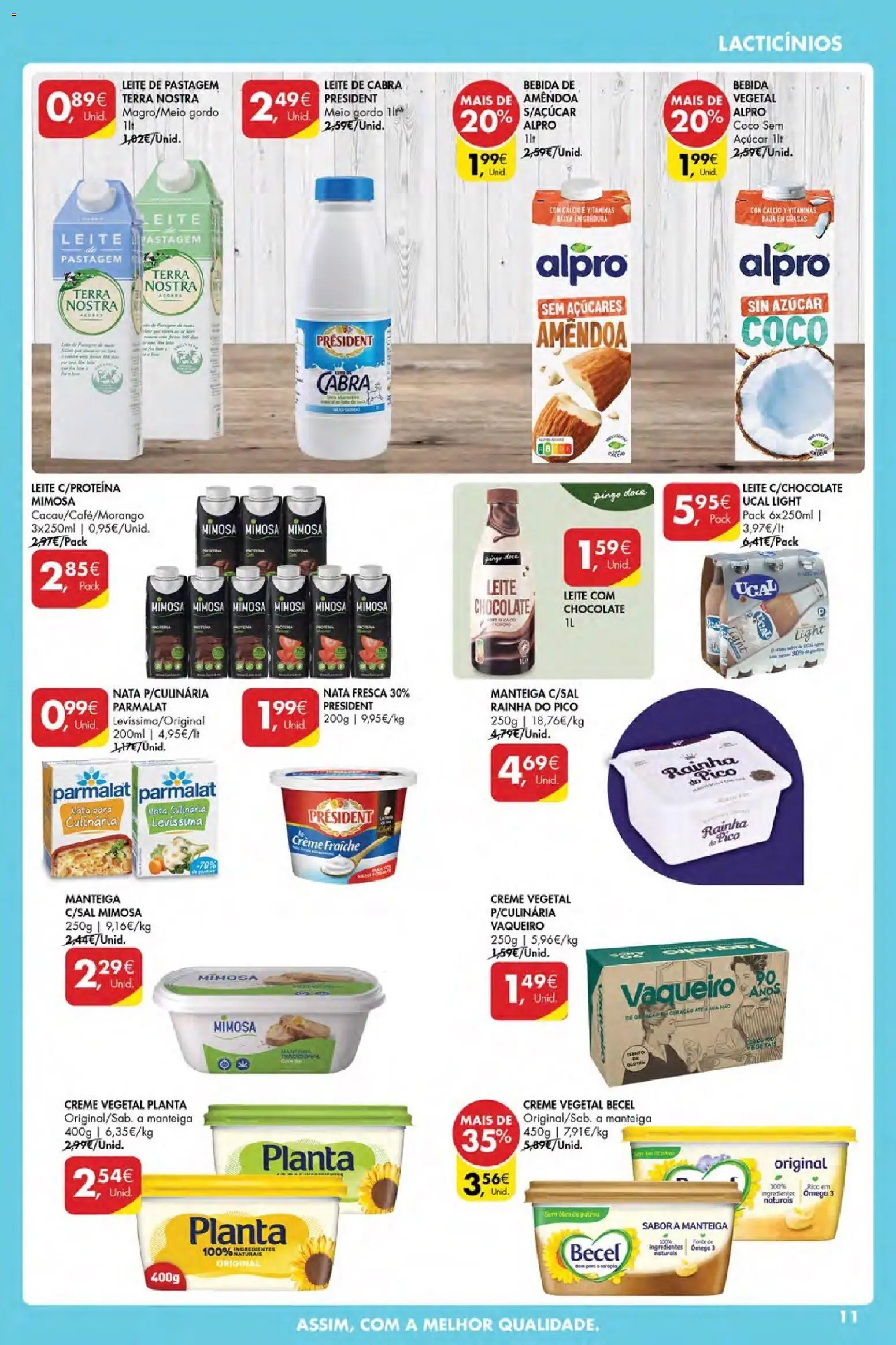 Pingo Doce Poupe Esta Semana Açores │ válido de 07.01.2026 | Página: 11 | Produtos: Manteiga, Chocolate, Nata, Bebida