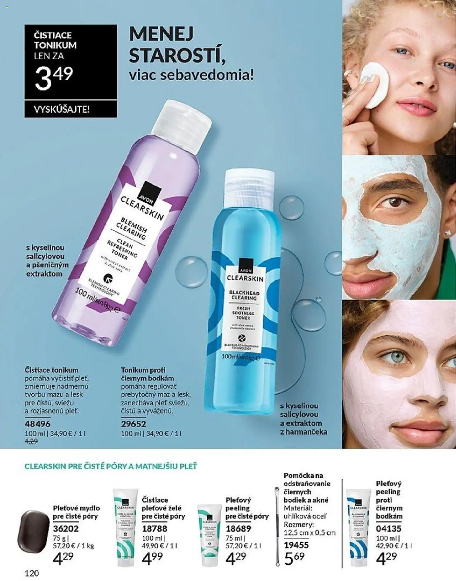 Nové Avon akcie – leták je platný od 01.03.2026 | Strana: 120 | Produkty: Peeling, Mydlo, Toner