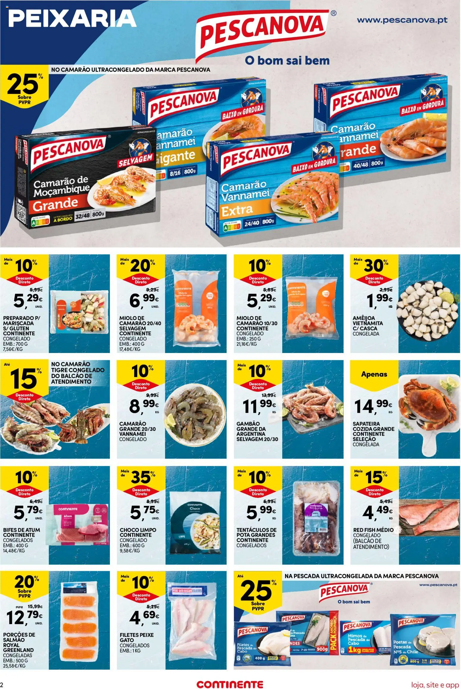 Continente Semanal Continente Bom Dia │ válido de 10.03.2026 | Página: 2 | Produtos: Cabo, Pescada do cabo, Salmão, Sapateira