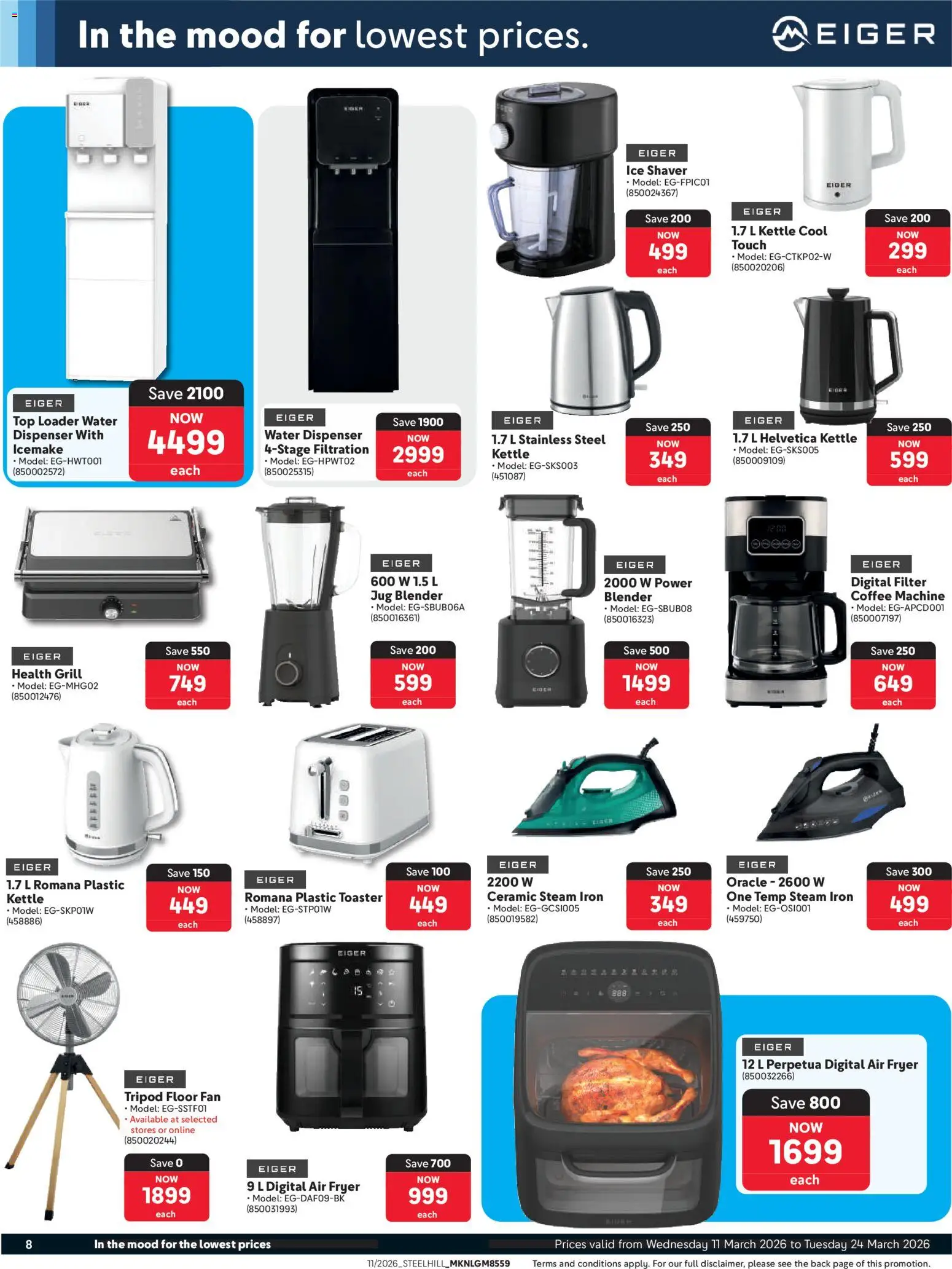 New Makro catalogue – valid from 11.03.2026 | Page: 8 | Products: Fan, Toaster, Blender, Air fryer