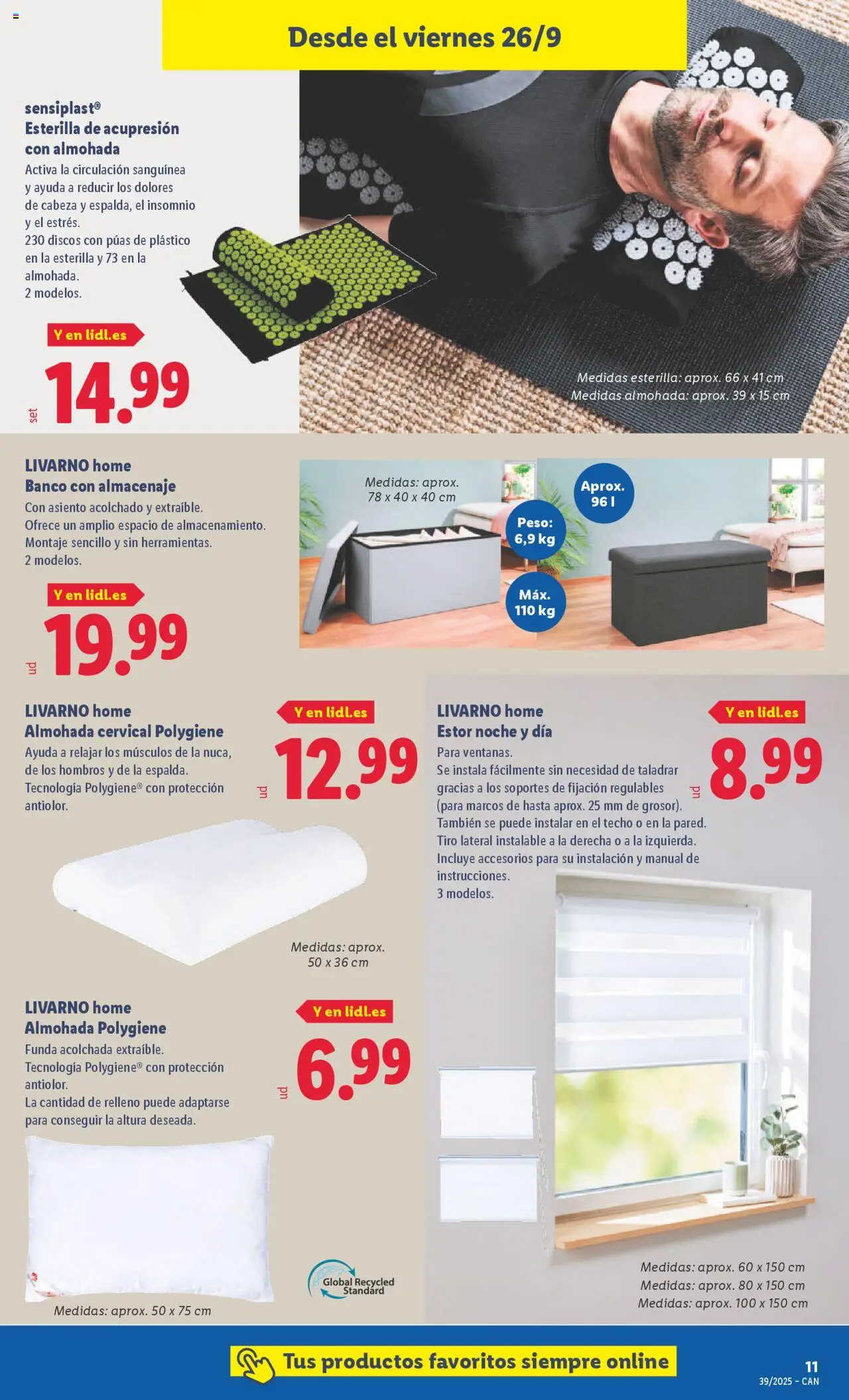 Lidl - Canarias │ válido desde el 22.09.2025 | Página: 27 | Productos: Funda, Peso, Almohada, Almacenaje