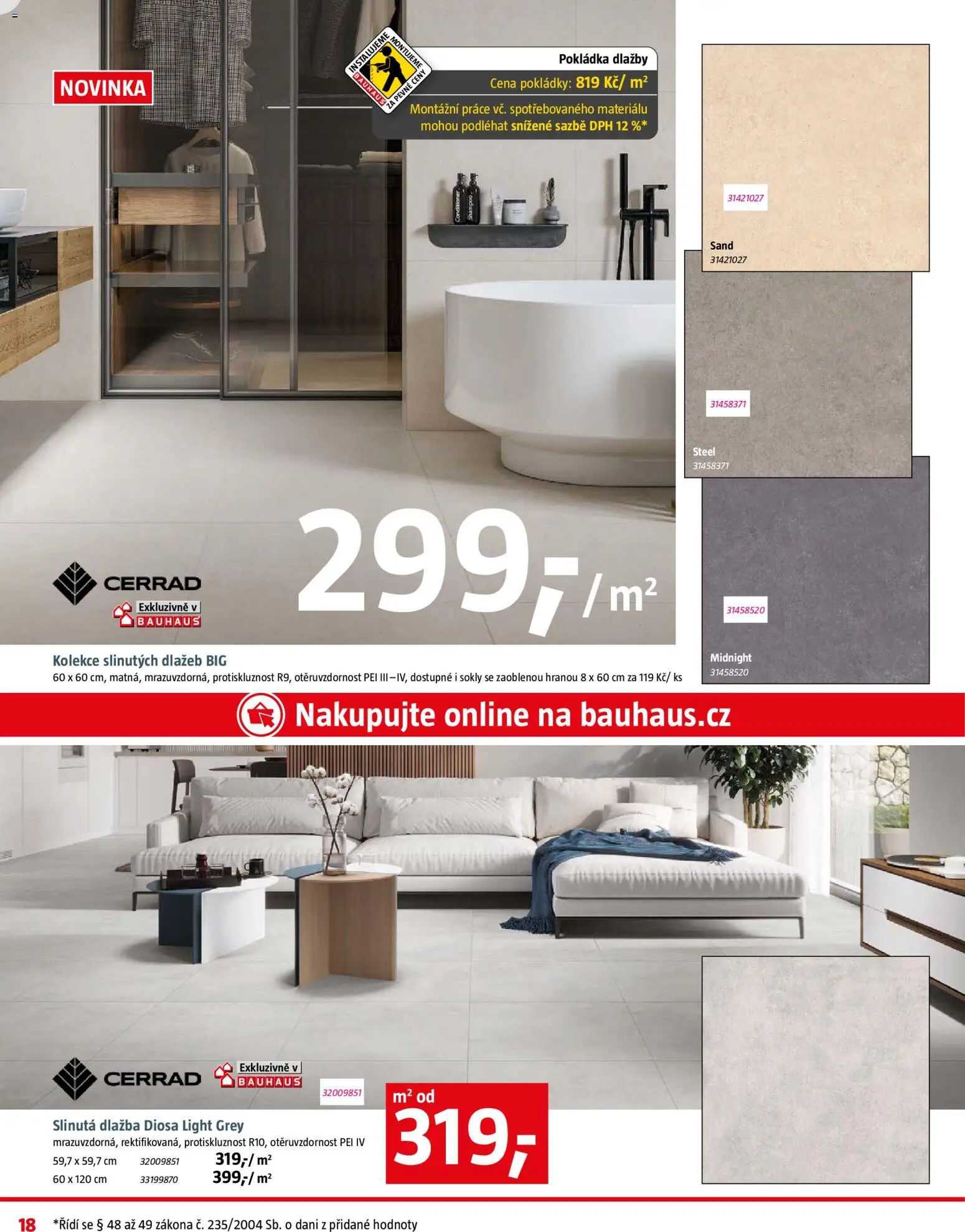 Bauhaus leták od 09.01.2026 | Strana: 18 | Produkty: Dlažba