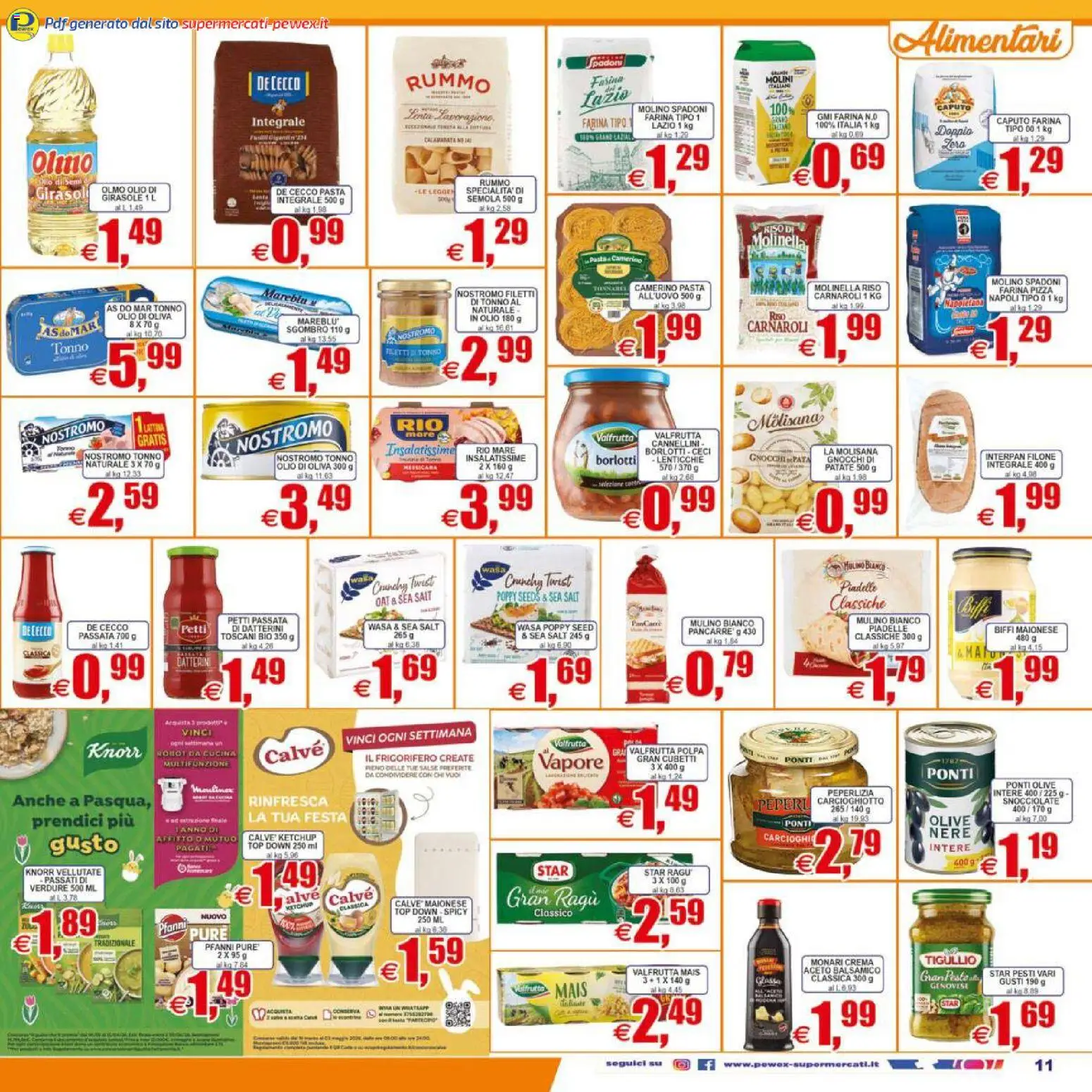 Volantino Pewex del 07.04.2026 | Pagina: 11 | Prodotti: Ceci, Cannellini, Olive, Mais