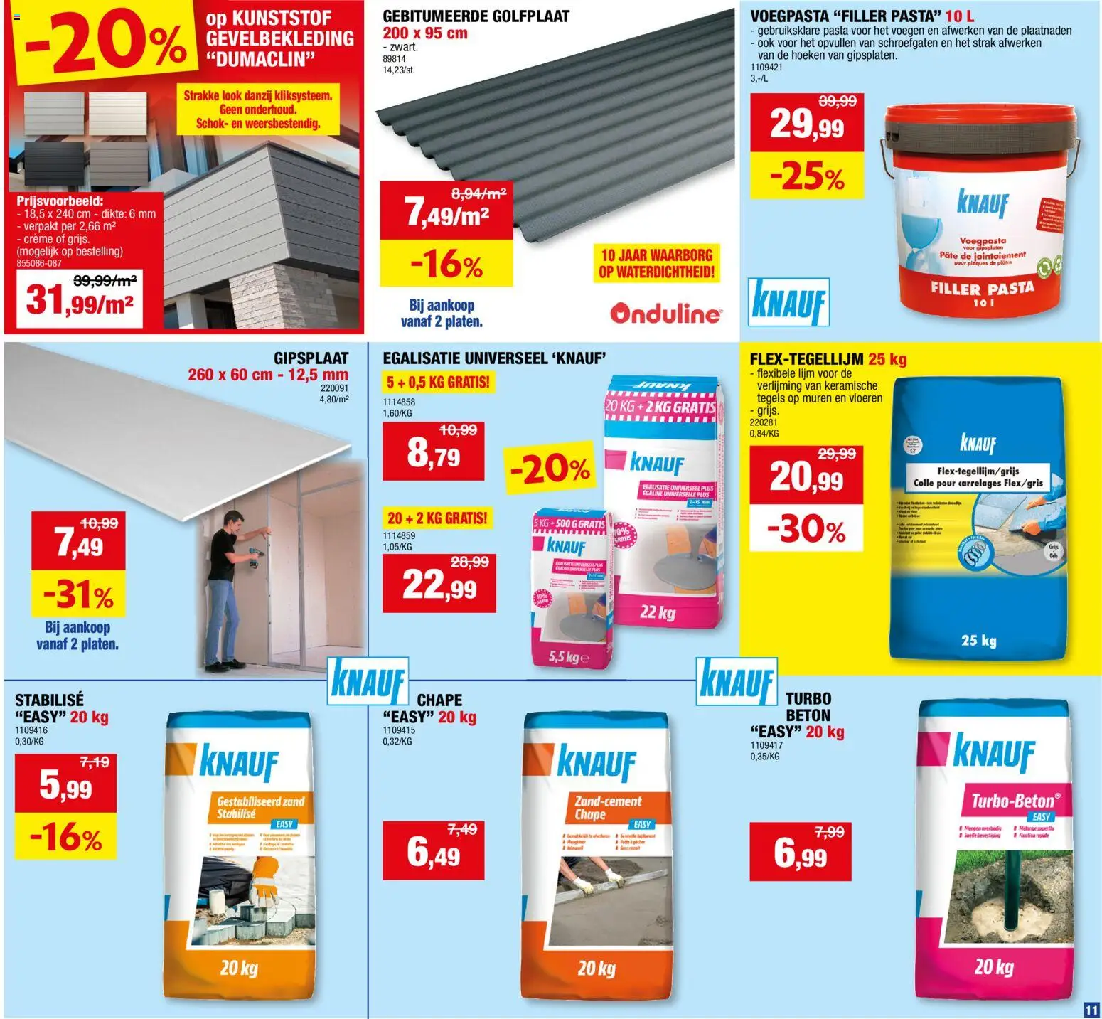 {H1} | Pagina: 11 | Producten: Pasta, Vloeren, Crème, Lijm