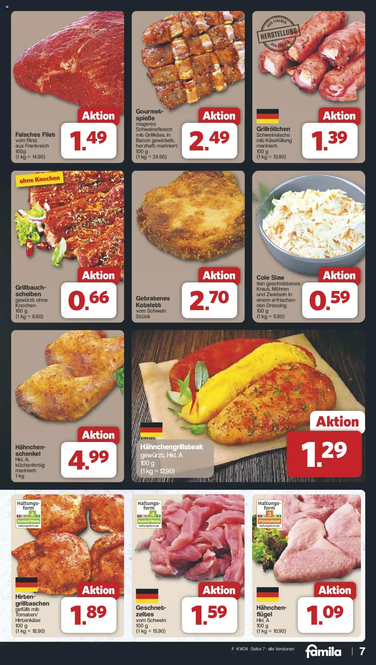 Famila Nordwest Prospekt 	 - gültig ab dem 18.08.2025 | Seite: 7 | Produkte: Dressing, Spieße, Mohren, Zwiebeln