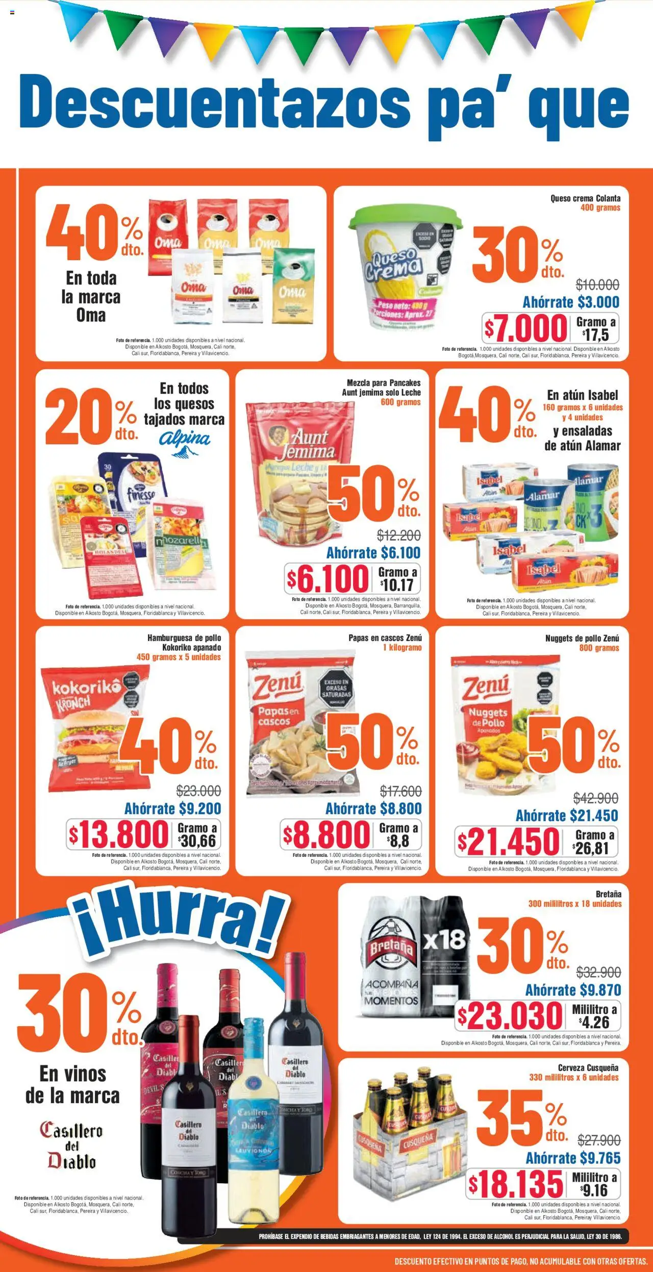 Alkosto folleto │ válido desde el 16.08.2025 | Página: 10 | Productos: Leche, Cerveza, Crema, Nuggets