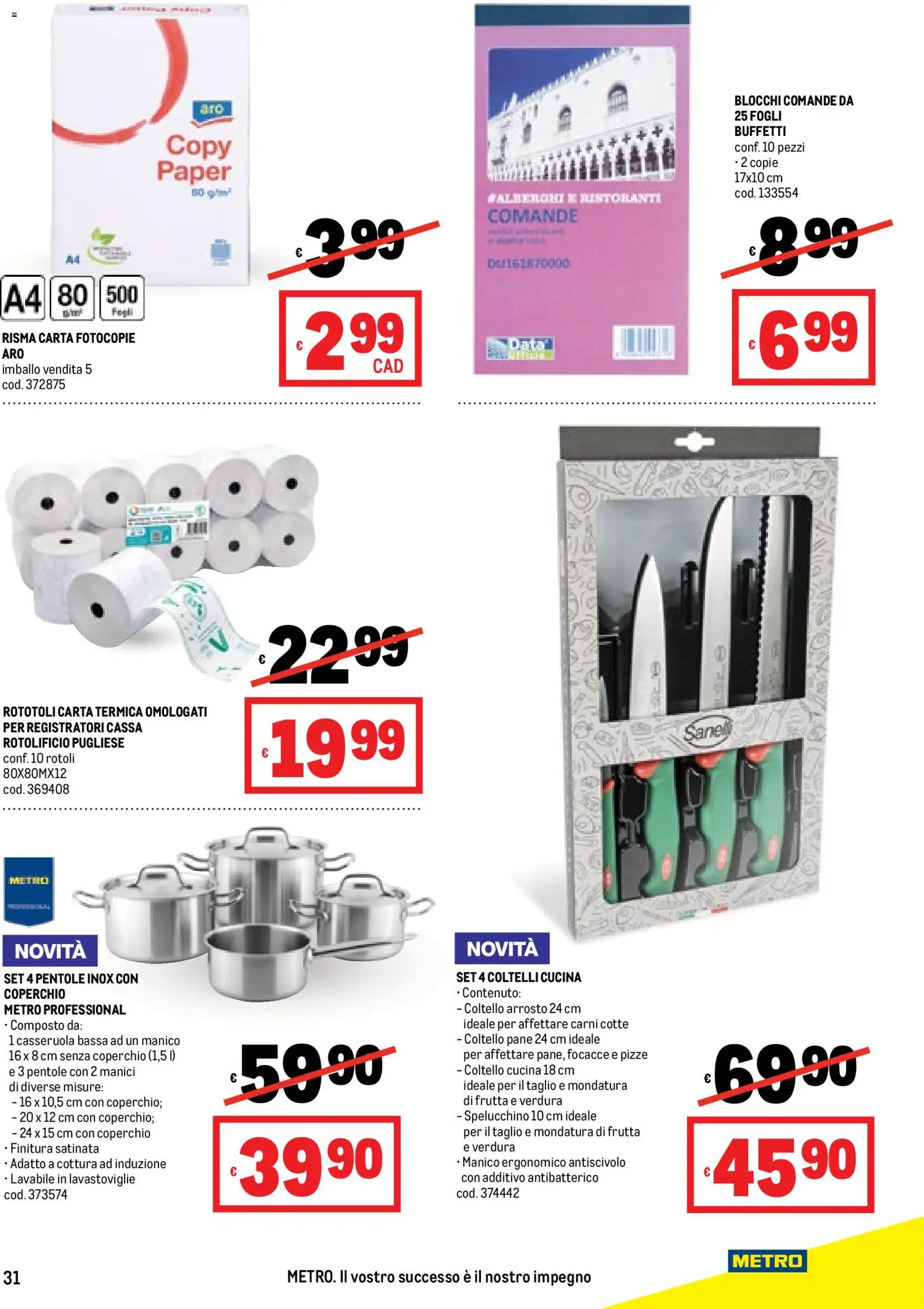 Volantino Metro del 06.11.2025 | Pagina: 31 | Prodotti: Arrosto, Pane, Frutta, Lavastoviglie